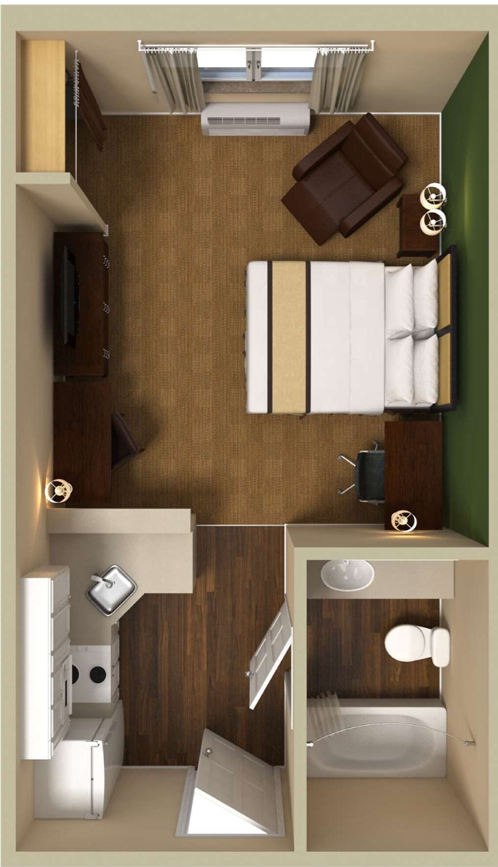 Studio, 1 Queen Bed, Accessible, Non Smoking