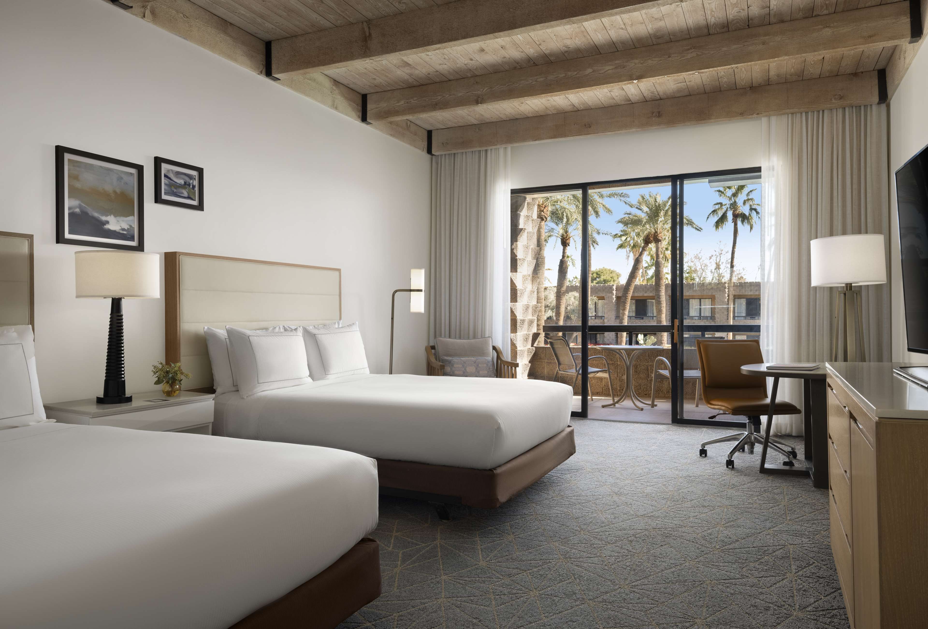 Room, 2 Queen Beds, Balcony, Pool View