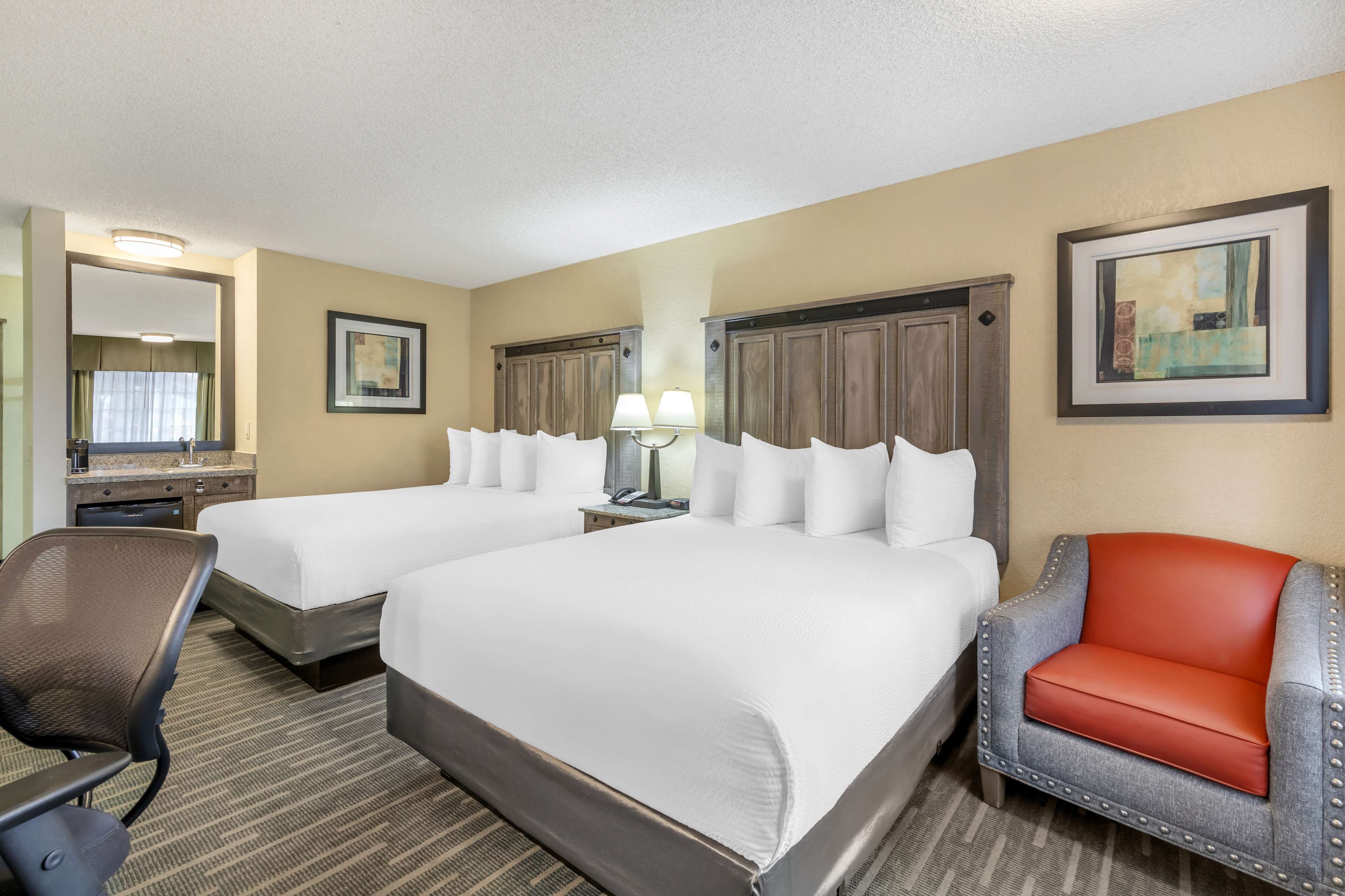 Standard Room, 2 Queen Beds, Non Smoking, Refrigerator & Microwave