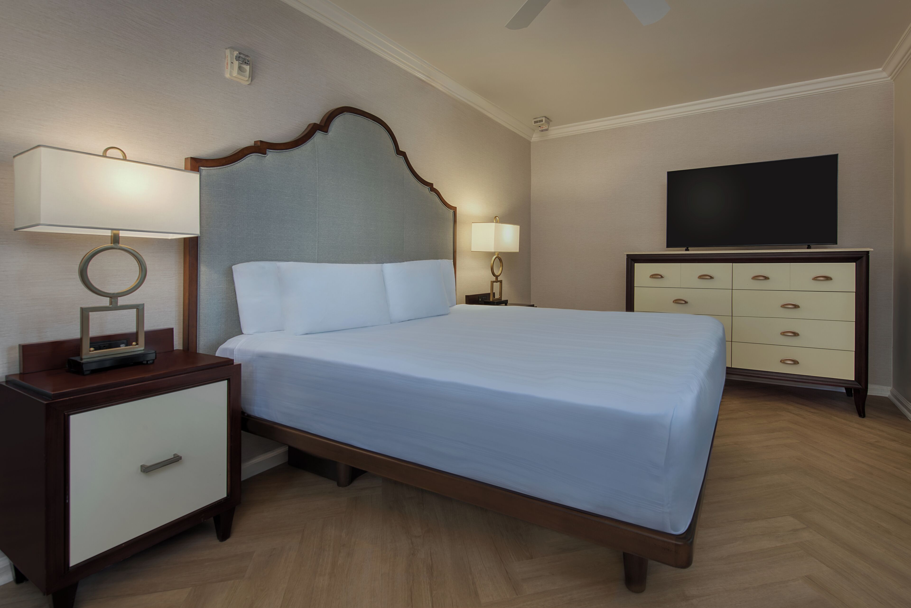 2 Bedroom Suite. Wheelchair accessible with roll-in shower and option for hearing accessibility. 1 k