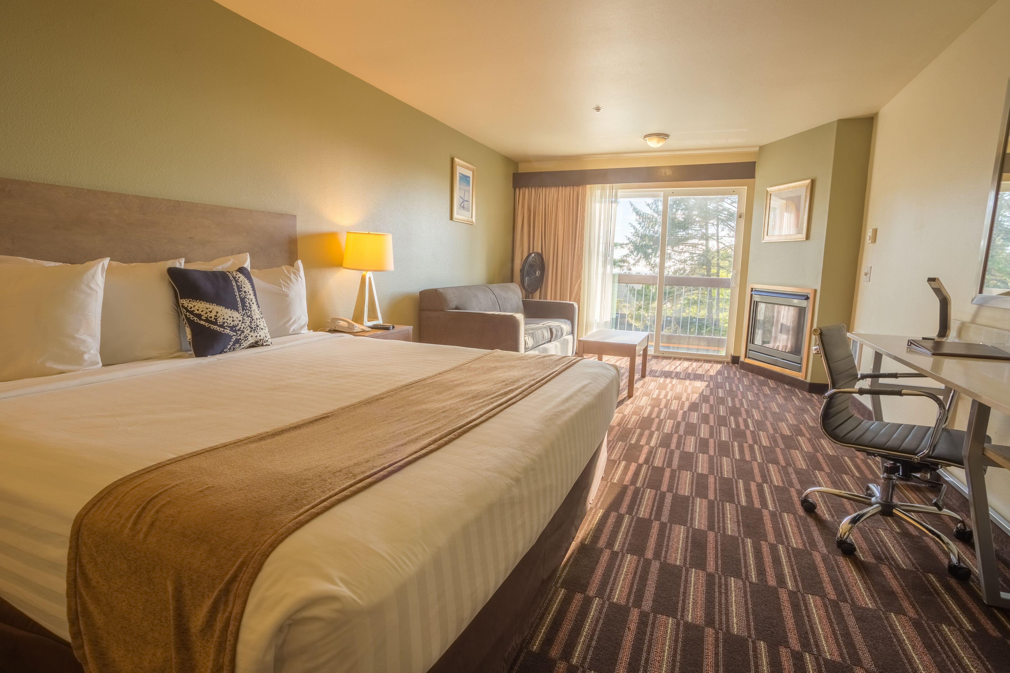 Standard Room, 1 King Bed, Fireplace, City View