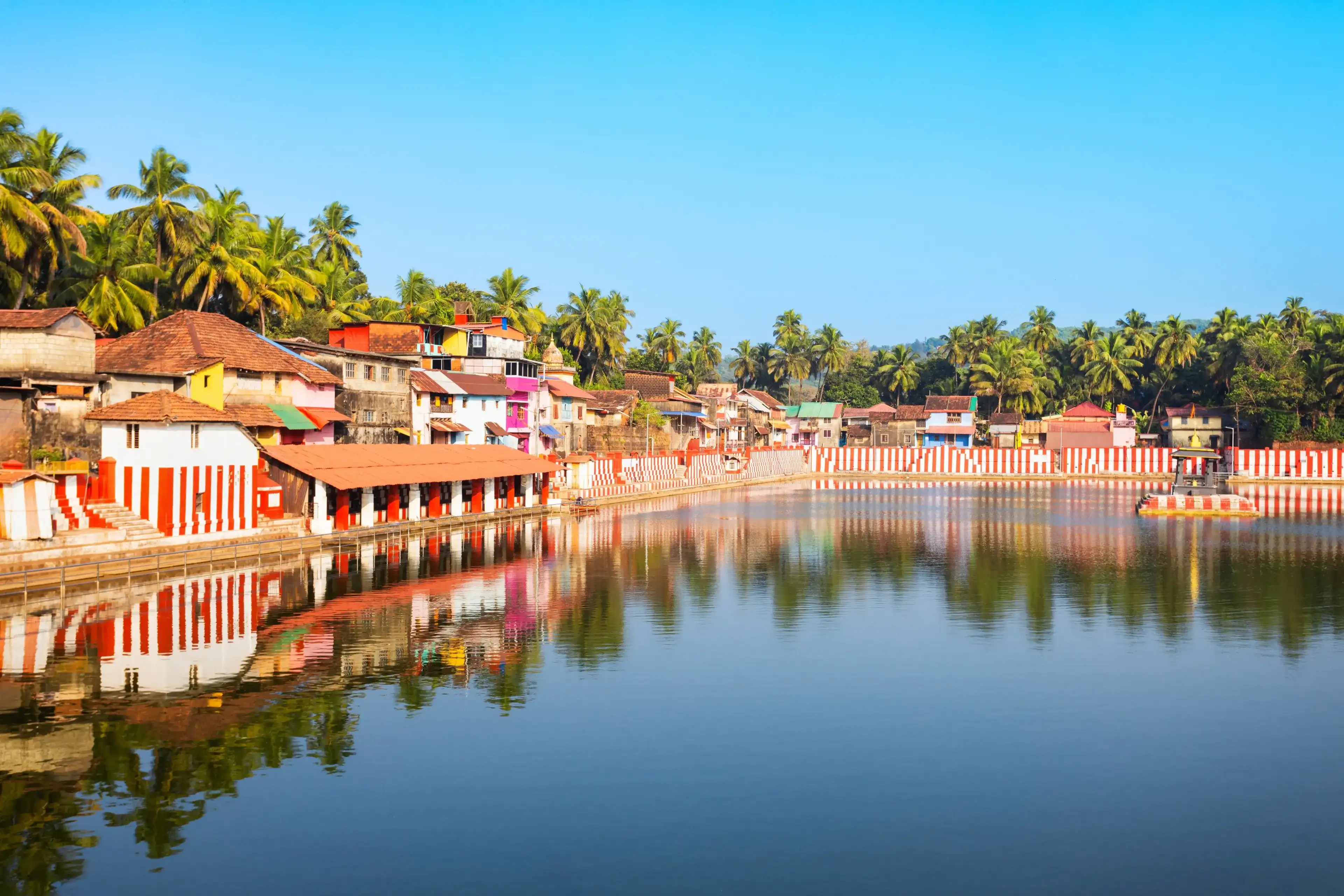 Kotitheertha or Koti Tirtha temple pond in Gokarna. Gokarna is the coastal town in Karnataka state of India. Kotitheertha or Koti Tirtha temple pond in Gokarna. Gokarna is the coastal town in Karnataka state of India.