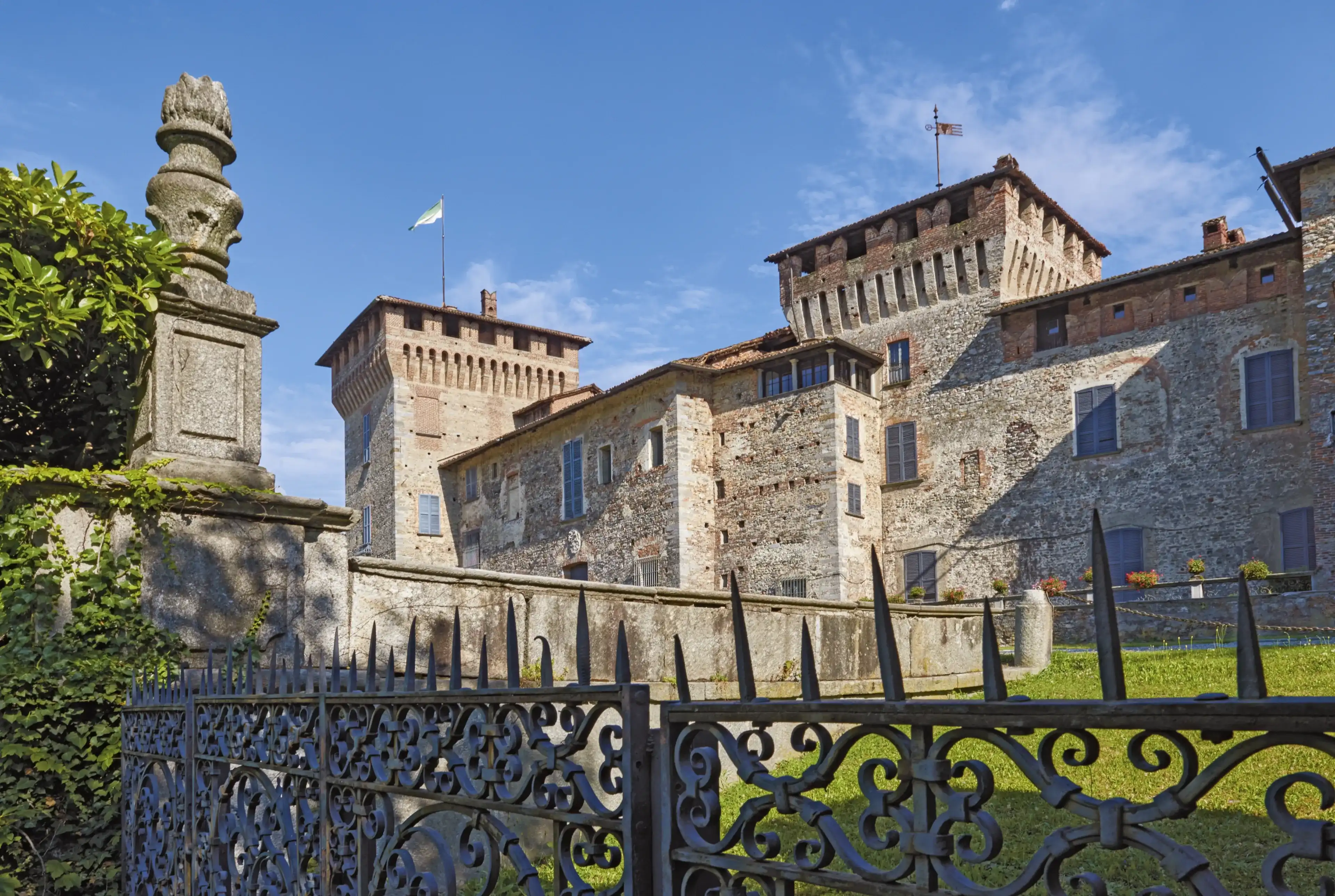 SOMMA LOMBARDO, VARESE ITALY, CASTLE VISCONTI DI SAN VITO SOMMA LOMBARDO, VARESE ITALY, CASTLE VISCONTI DI SAN VITO
