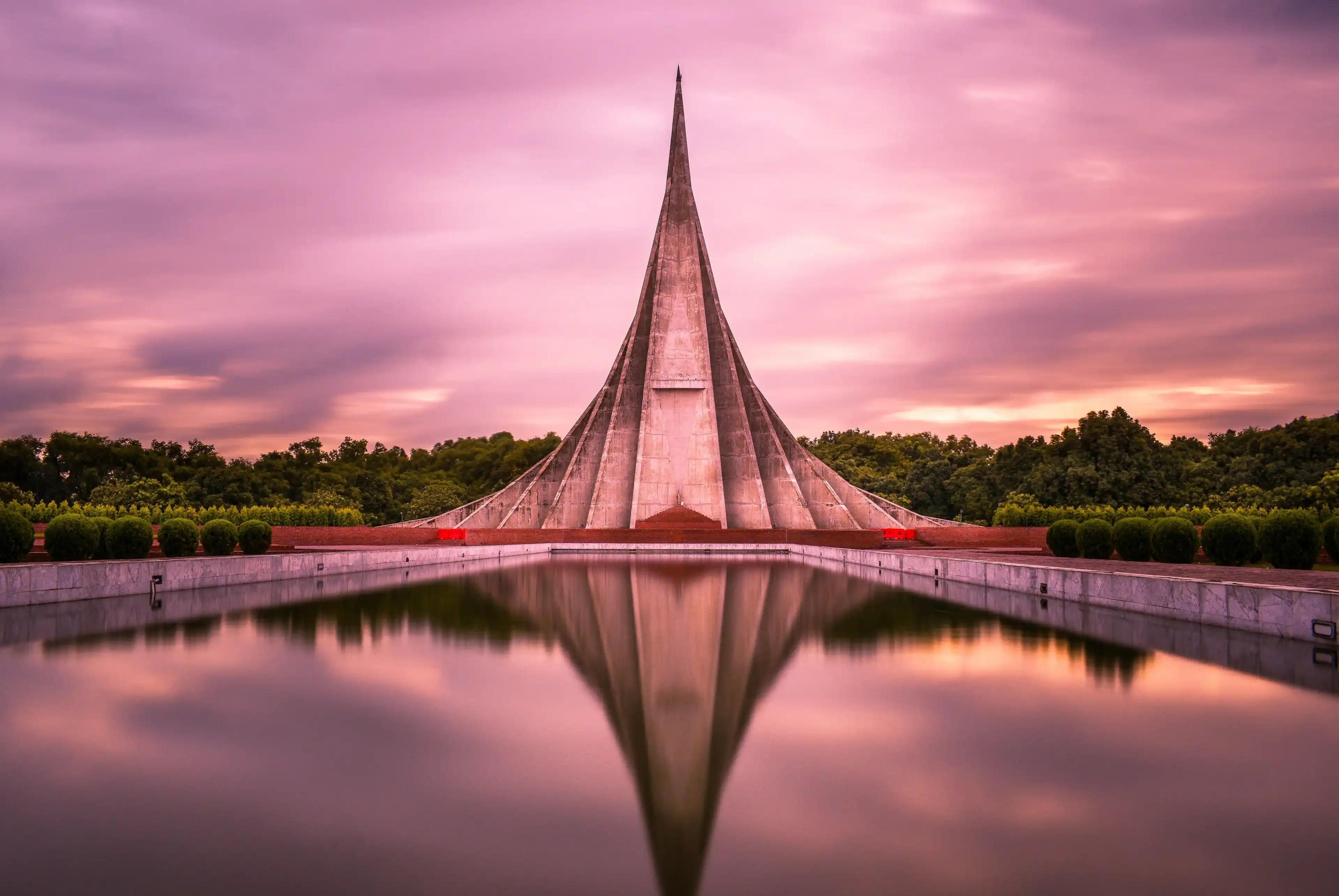The National Martyrs' Memorial is the national monument of Bangladesh, built to honour and remember those who died during the War of Liberation.
