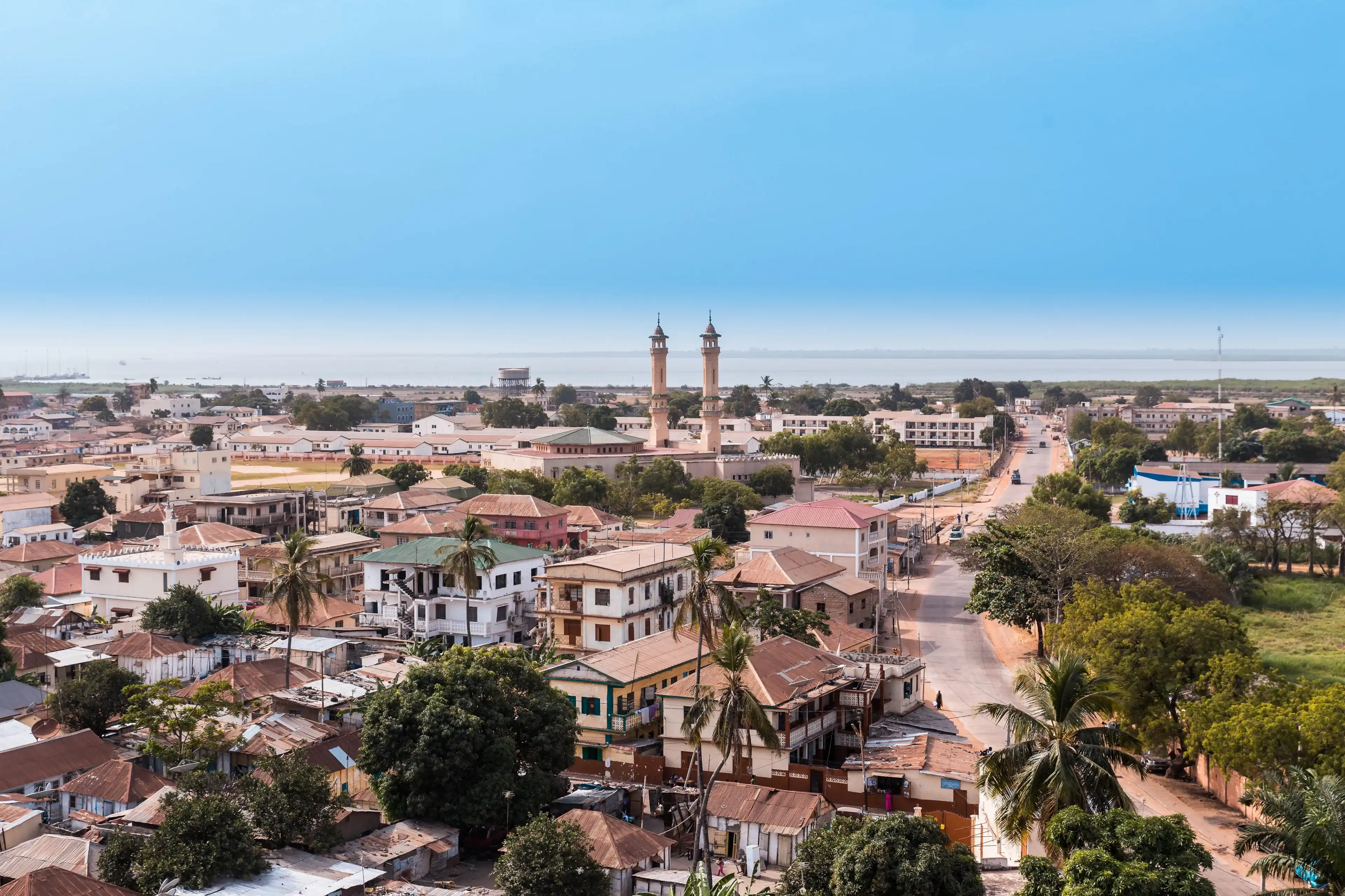 West Africa Gambia Banjul - panoramic view city