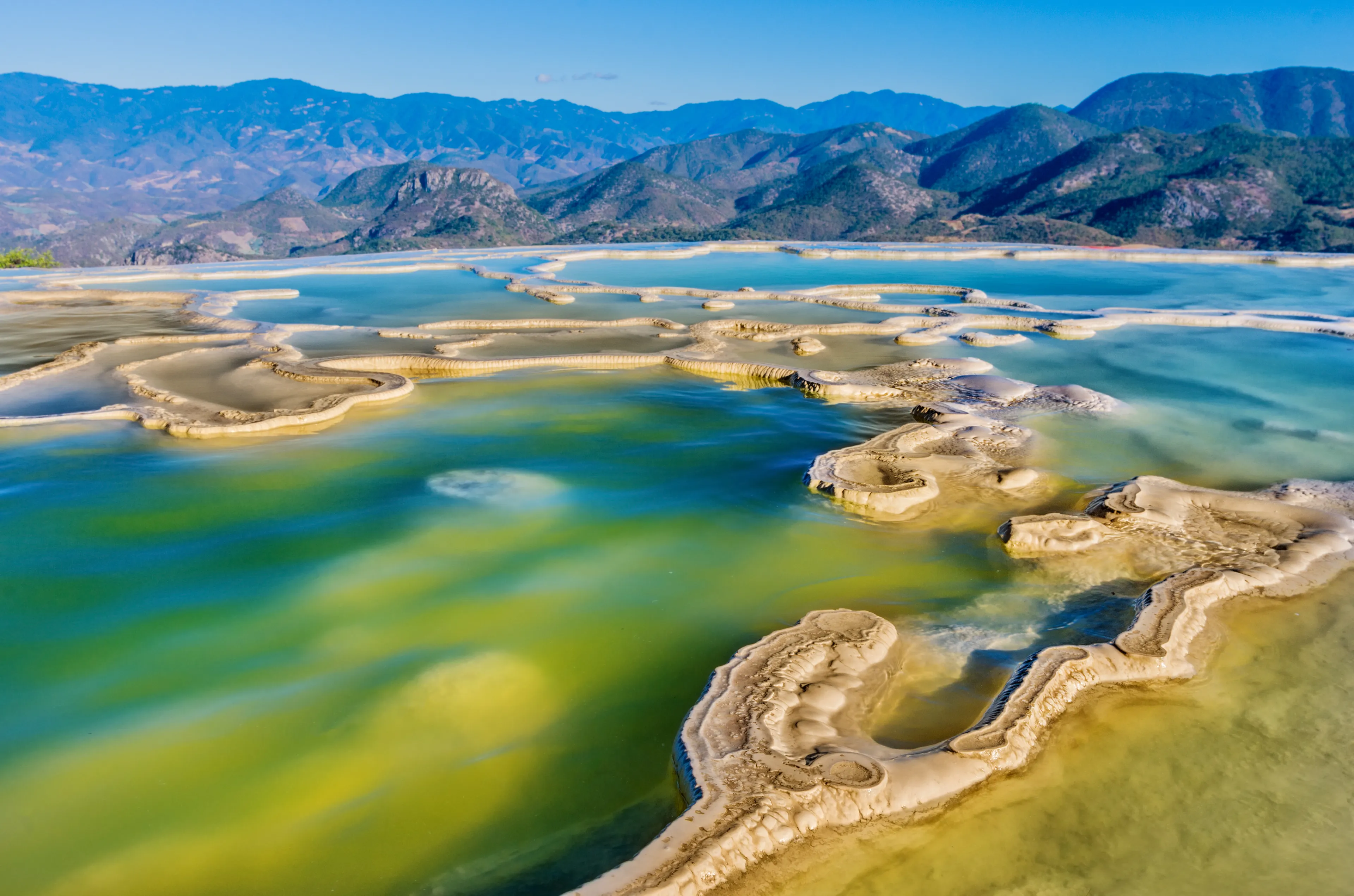 Hierve el Agua, thermal spring in the Central Valleys of Oaxaca, Mexico
