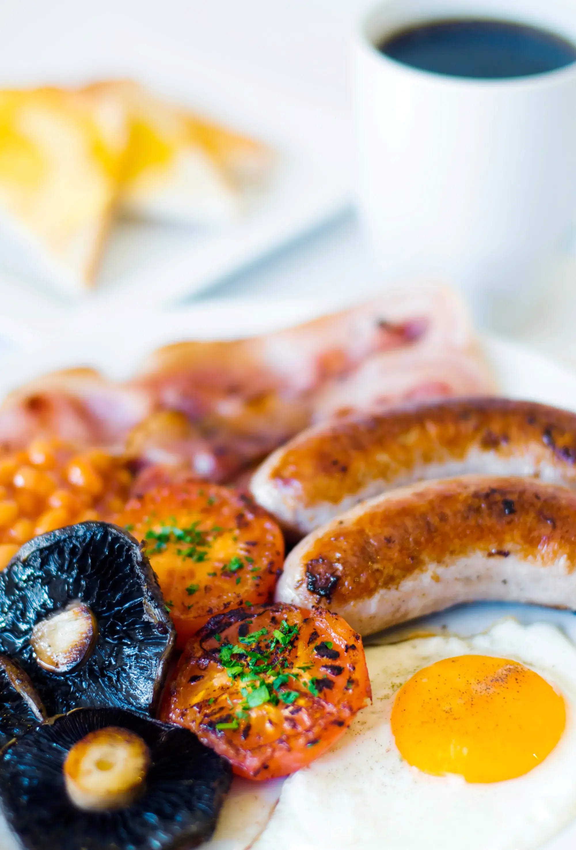 Close-up photo of full english breakfast. Close-up photo of full english breakfast.