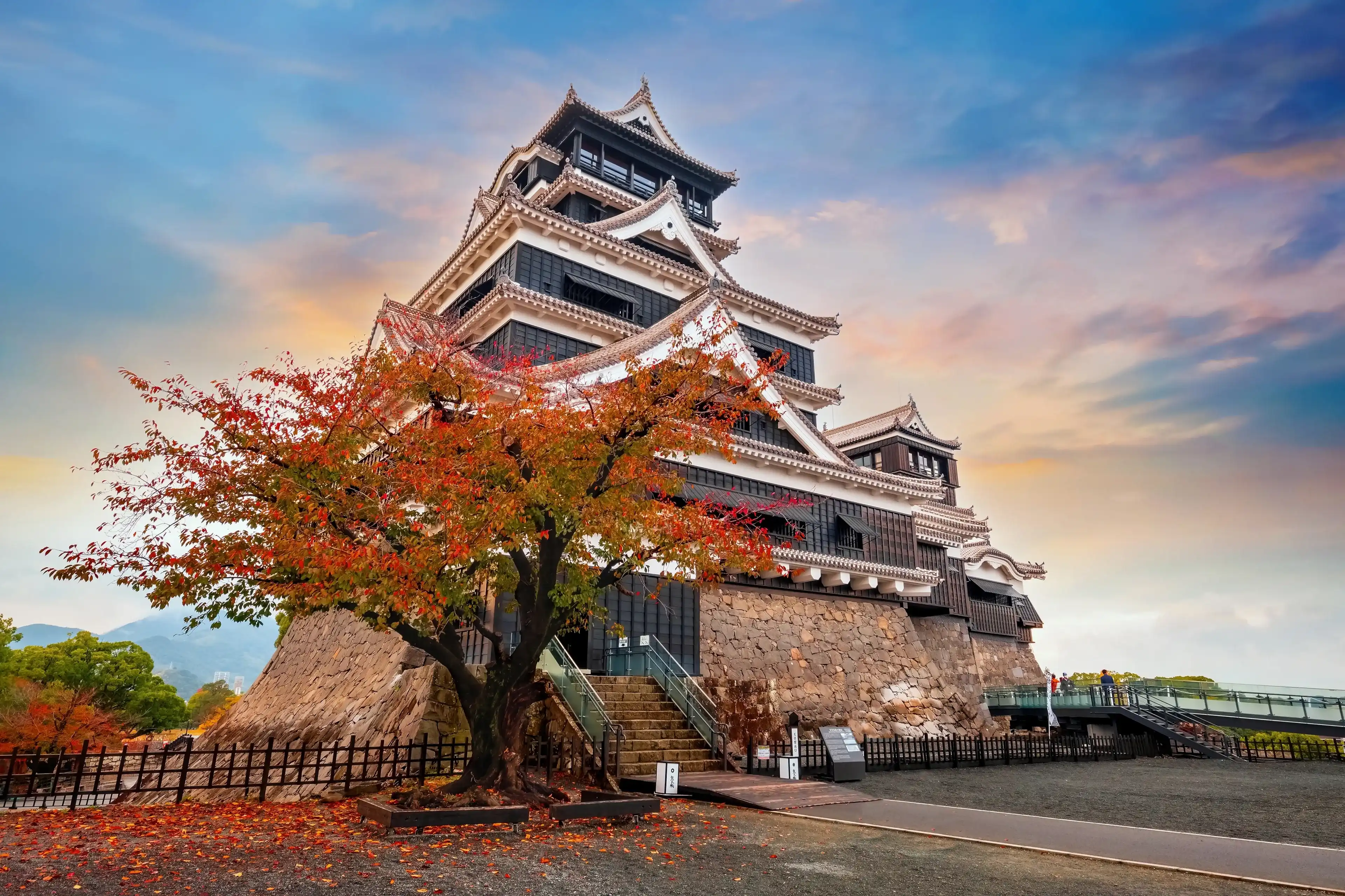 Kumamoto, Japan - Nov 23 2022: Kumamoto Castle's history dates to 1467. In 2006, Kumamoto Castle was listed as one of the 100 Fine Castles of Japan by the Japan Castle Foundation