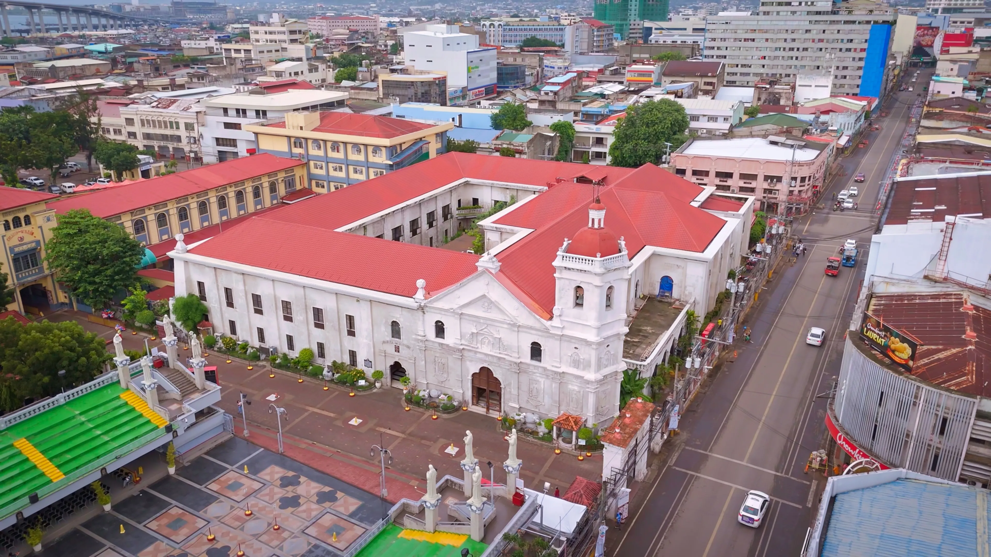 Cebu CIty Visayas Philippines. October 10th 2024. Minor Basilica of the Holy Child of Cebu. Aerial View. 