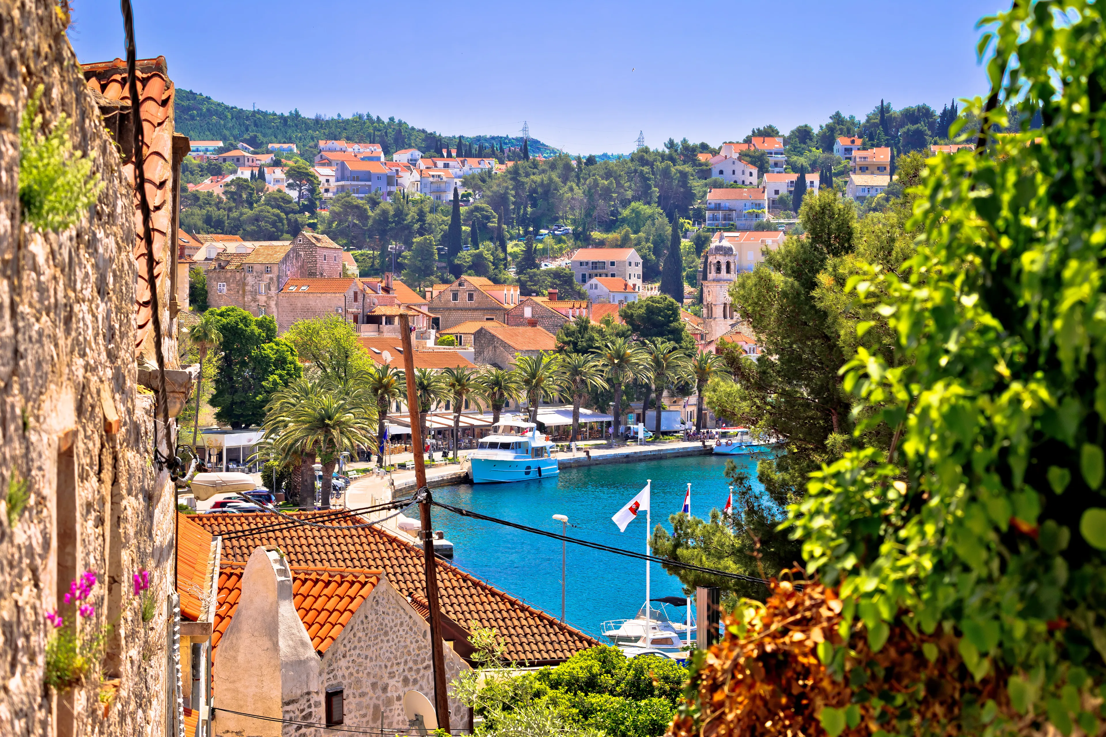 Town of Cavtat waterfront view, south Dalmatia, Croatia