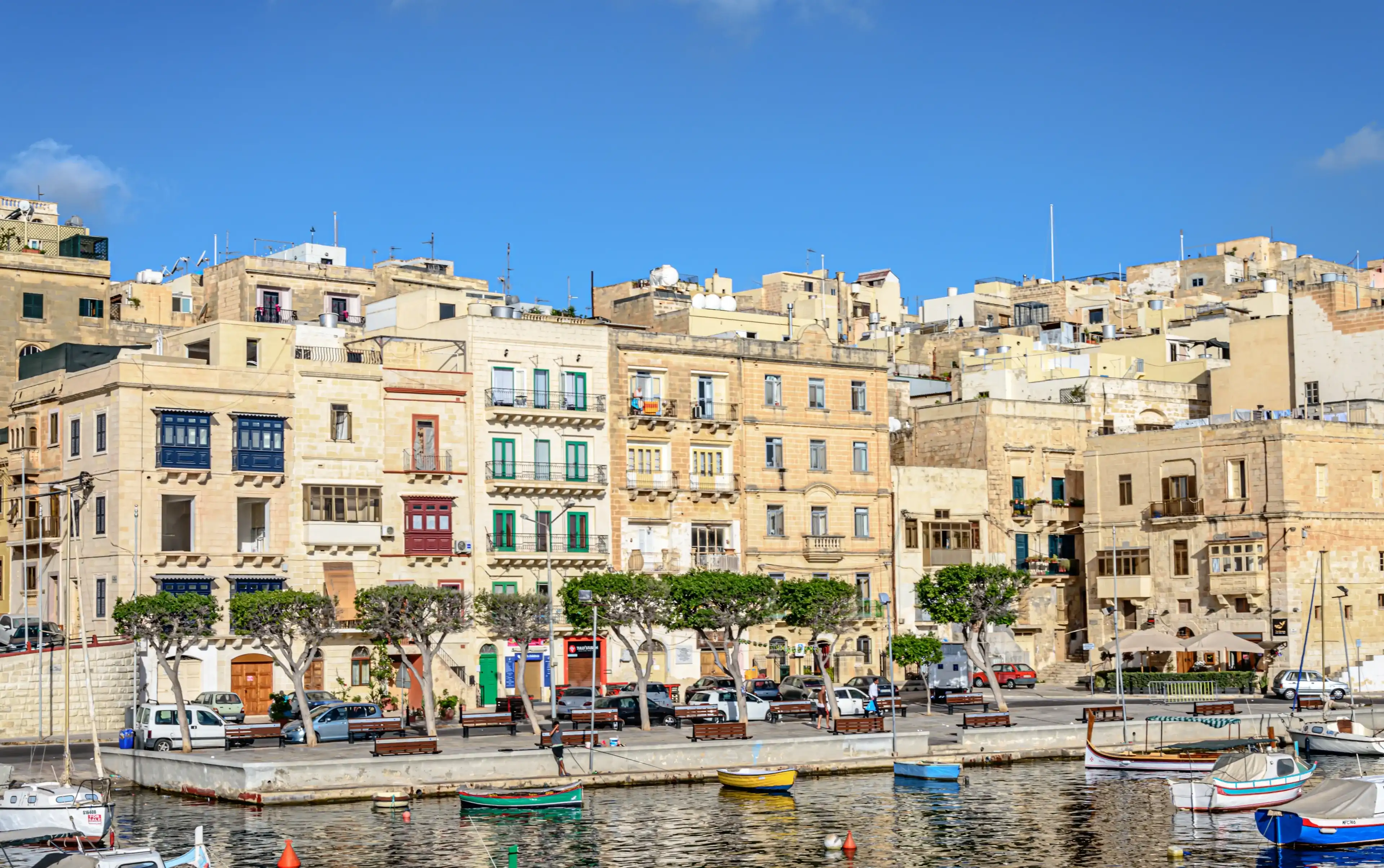 Senglea, Malta - August 14 2017: Maltese architecture