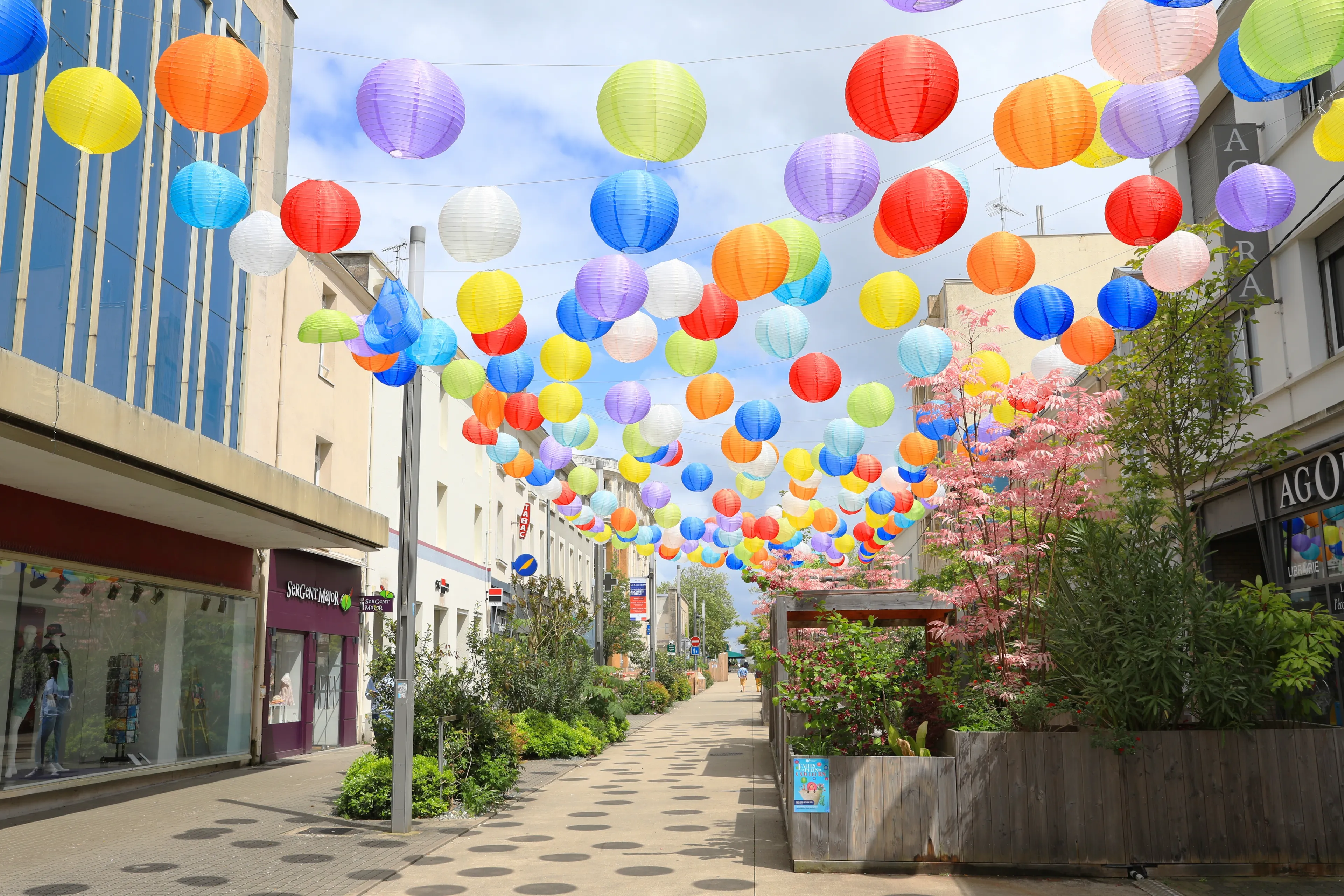 Historic downtown in la Roche-sur-Yon, Vendée, Pays de la Loire, France, 05-25-2023