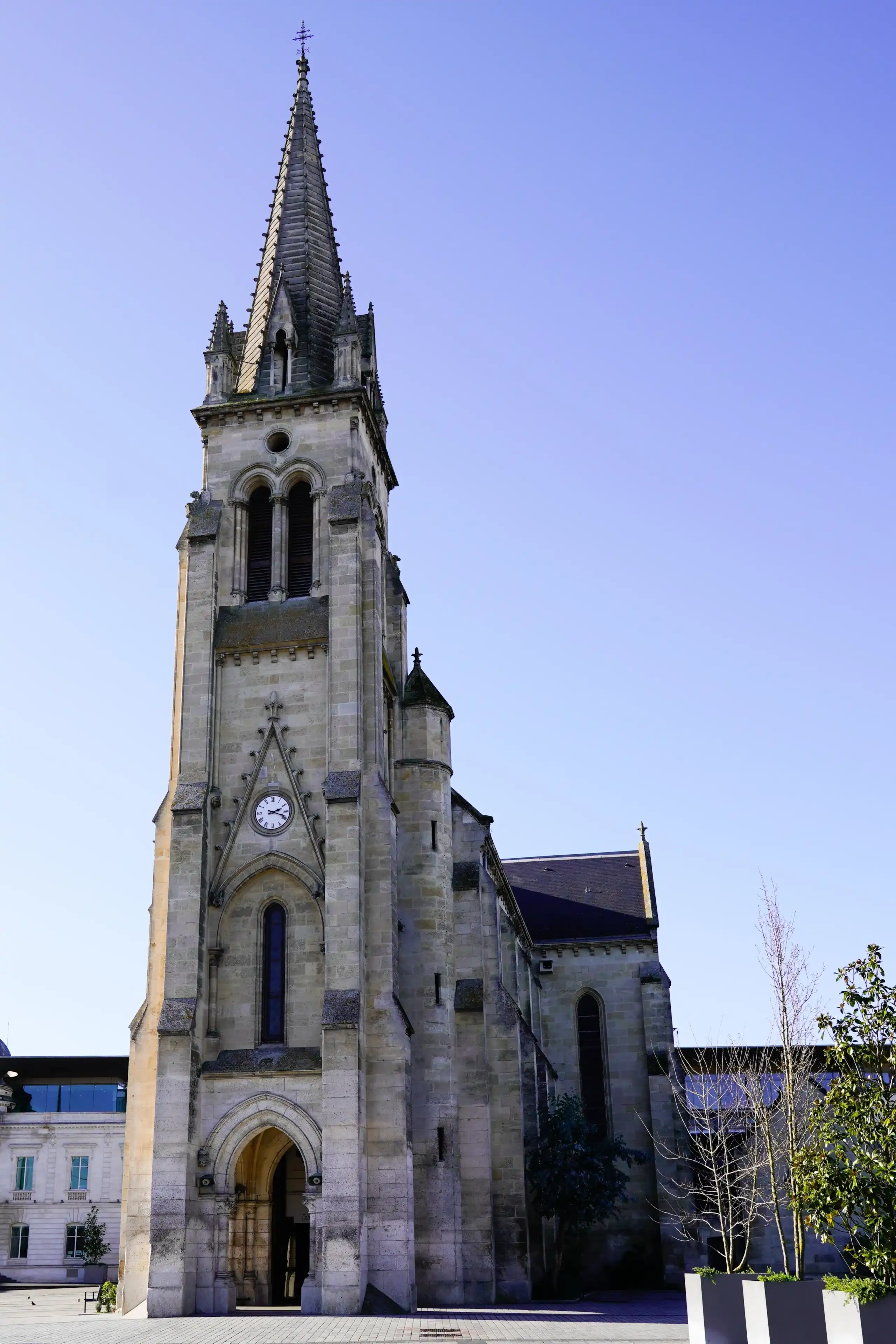 merignac city center church in gironde department France