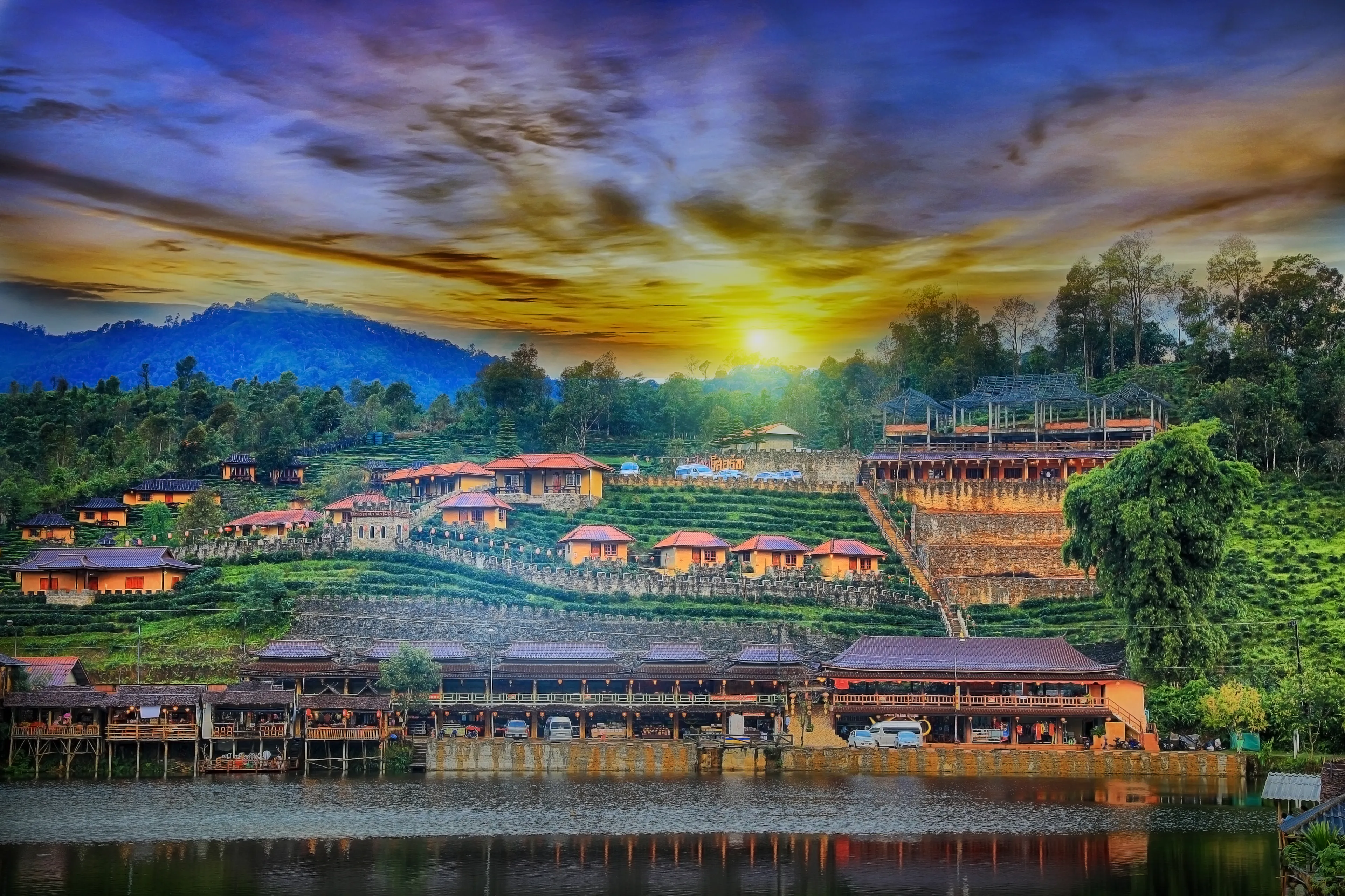 Mae Aw or Rak Thai Village in Pai district, a Chinese settlement in Mae Hong Son province, Northern Thailand. 