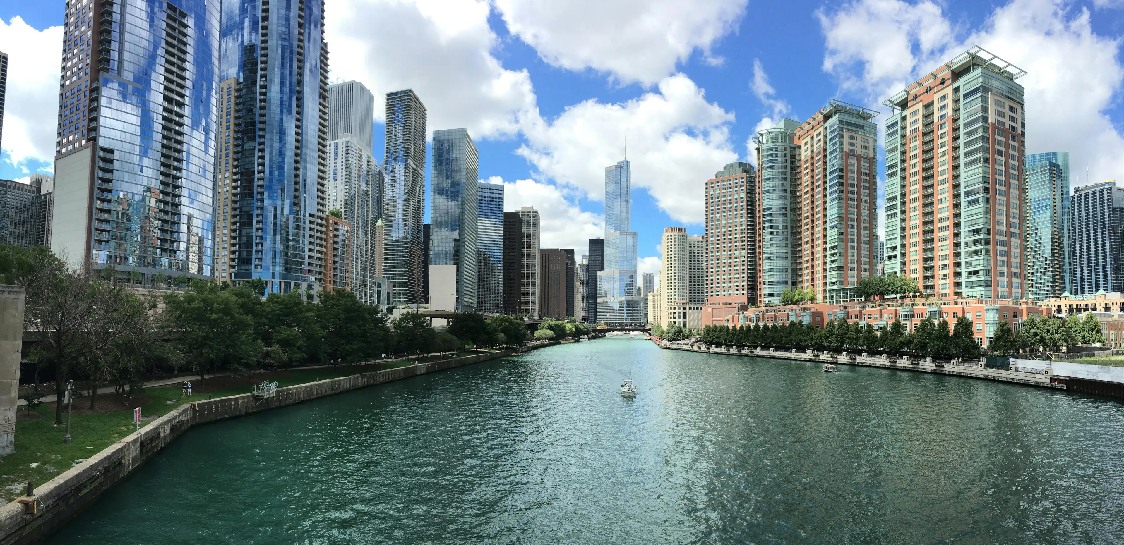 City With River in Middle during Cloudy Day City With River in Middle during Cloudy Day