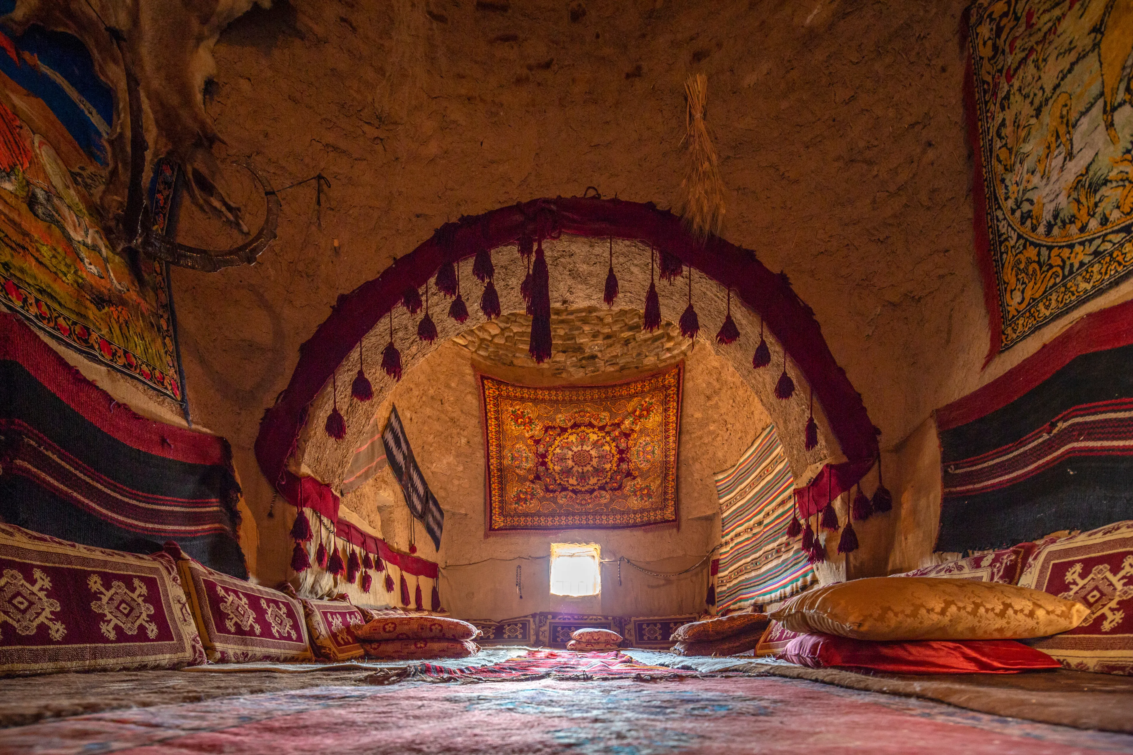 Sanliurfa, Turkey - June 10, 2014: Interior view of an Harran House in Sanliurfa, Turkey on June 10, 2014.