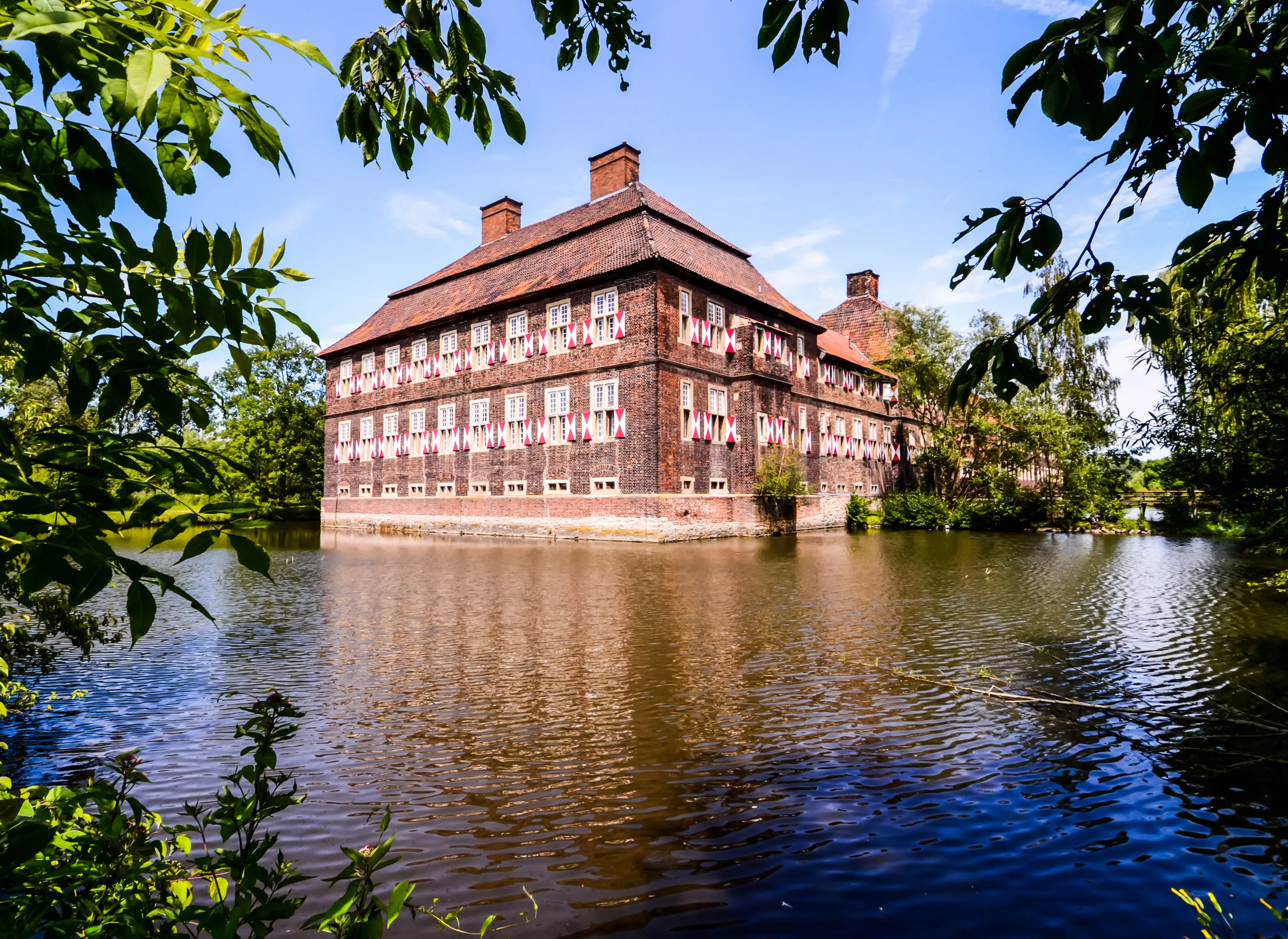 European Old Ancient Castle in Westfalia Germany