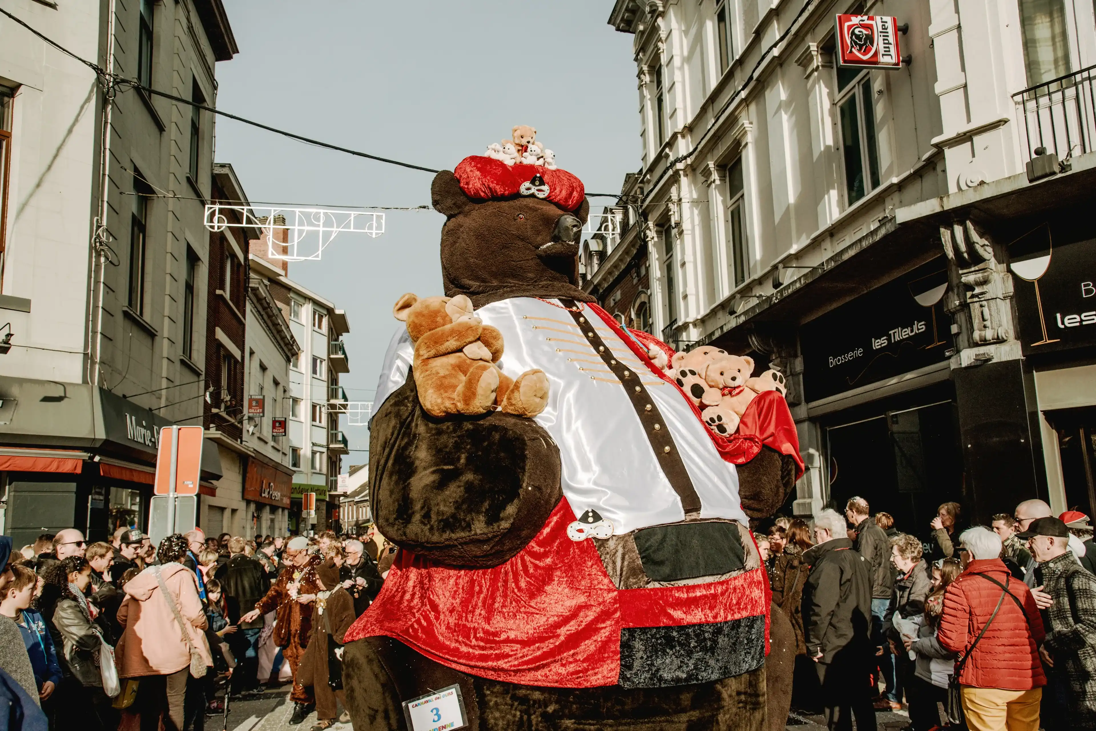Andenne BELGIUM - 11 MAR. 2018: Bear carnival in Andenne. Traditional carnival of Bears in belgian city Andenne 
