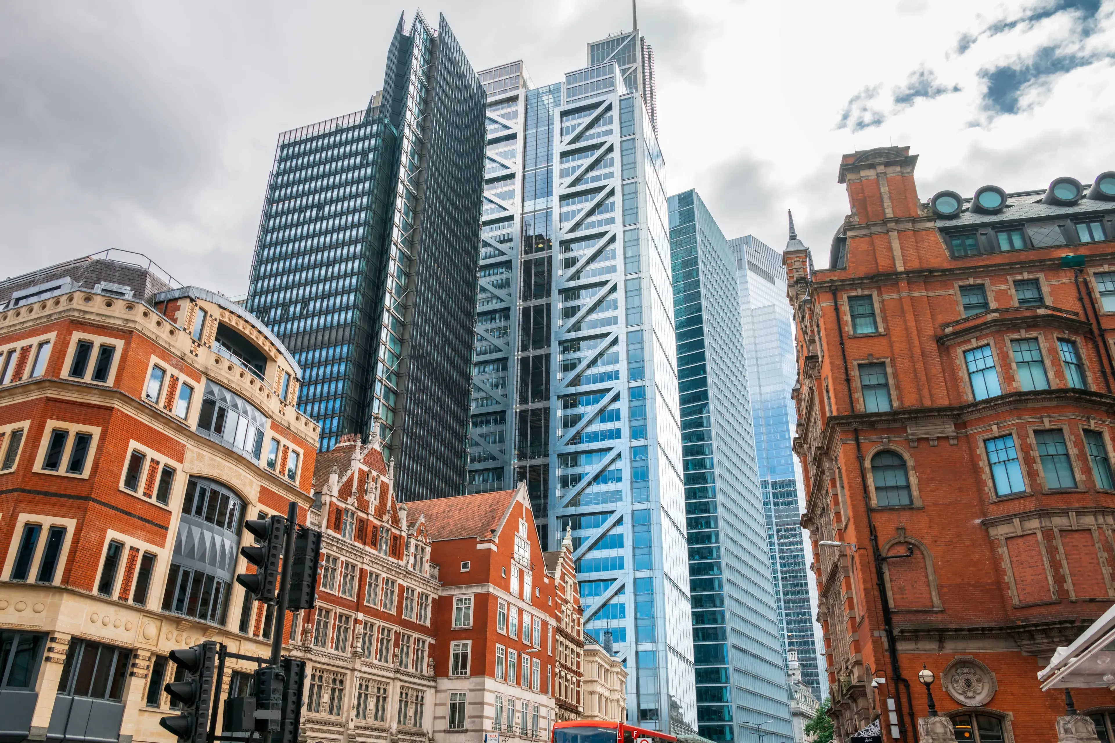 View of london city financial district with skyscrapers and old buildings united kingdom View of london city financial district with skyscrapers and old buildings united kingdom