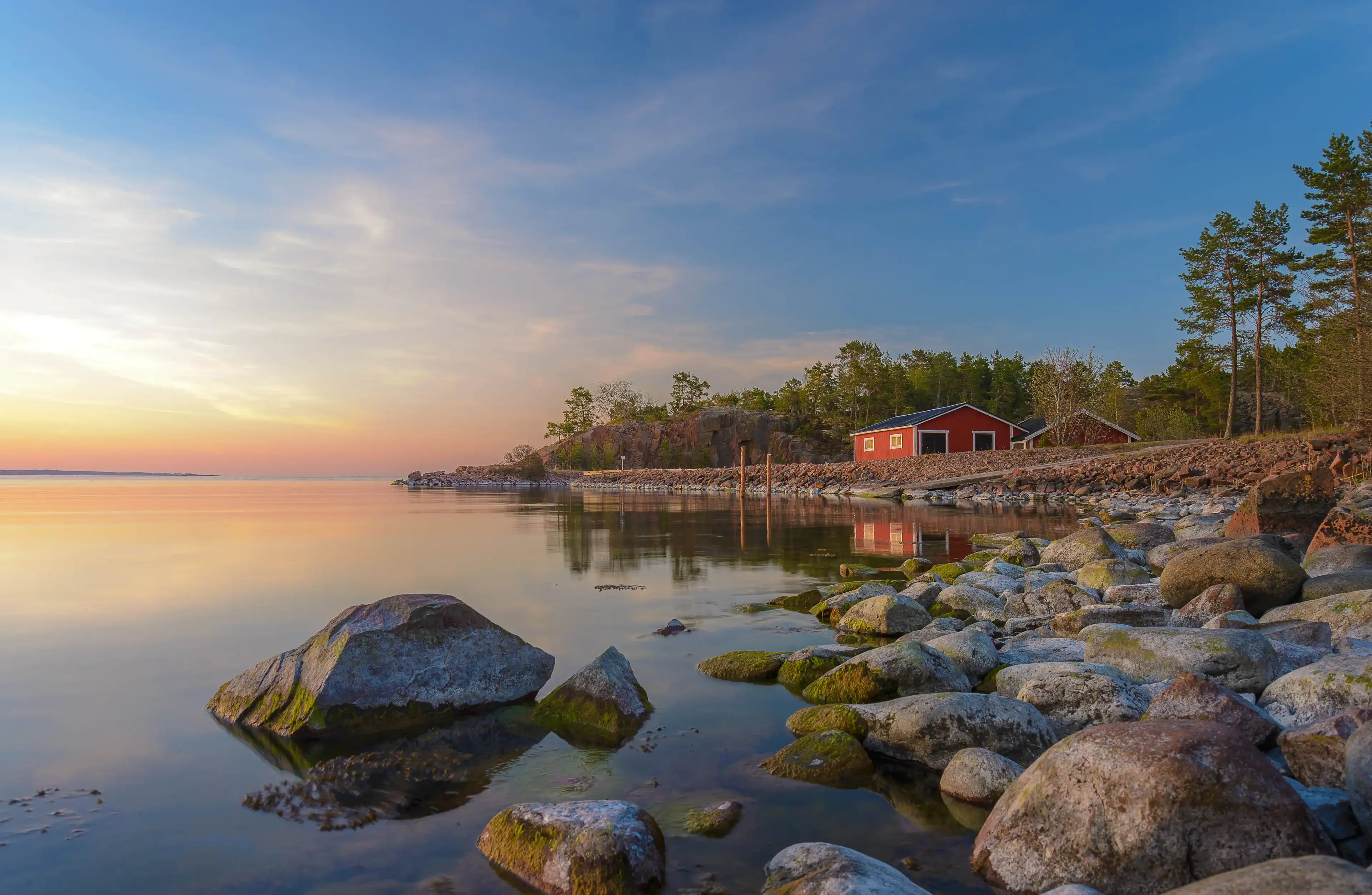 Sea bay in Finland Aland island