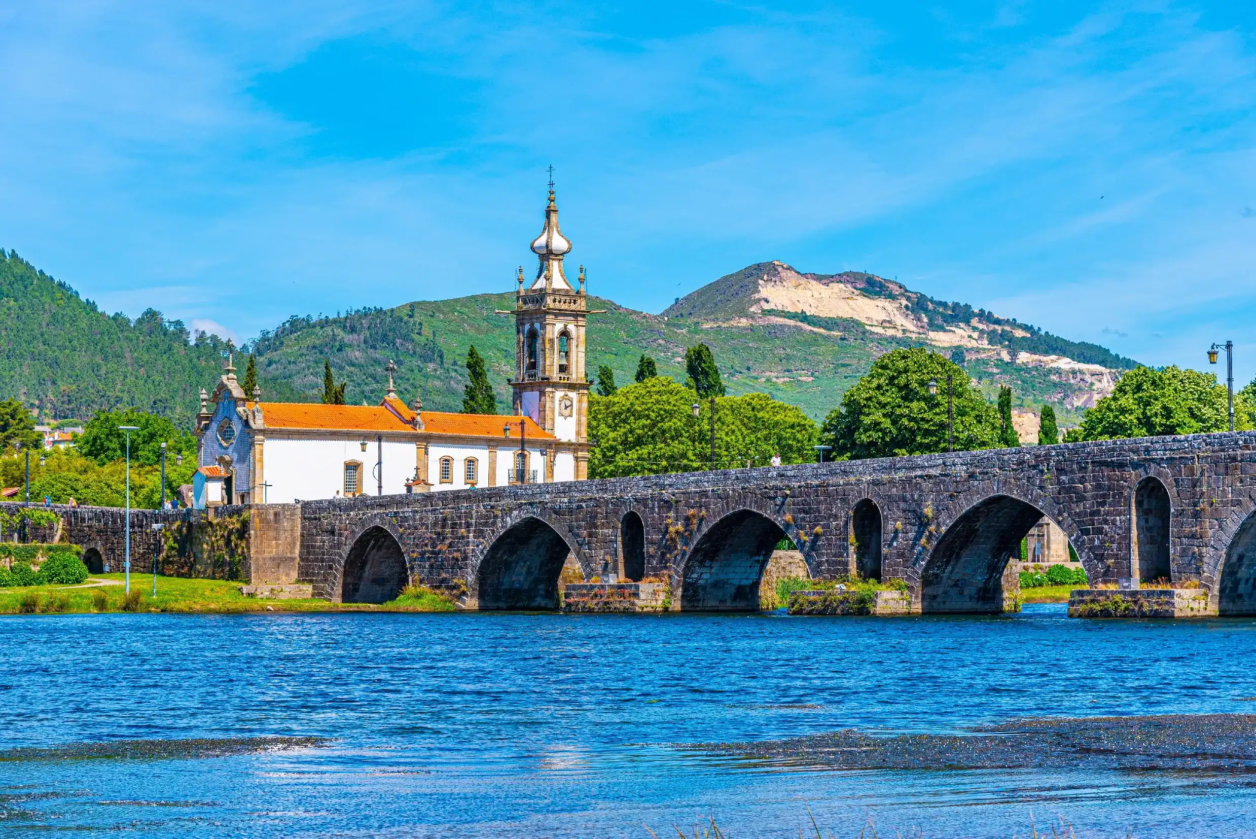 Roman bridge at Ponte de Lima in Portugal Roman bridge at Ponte de Lima in Portugal