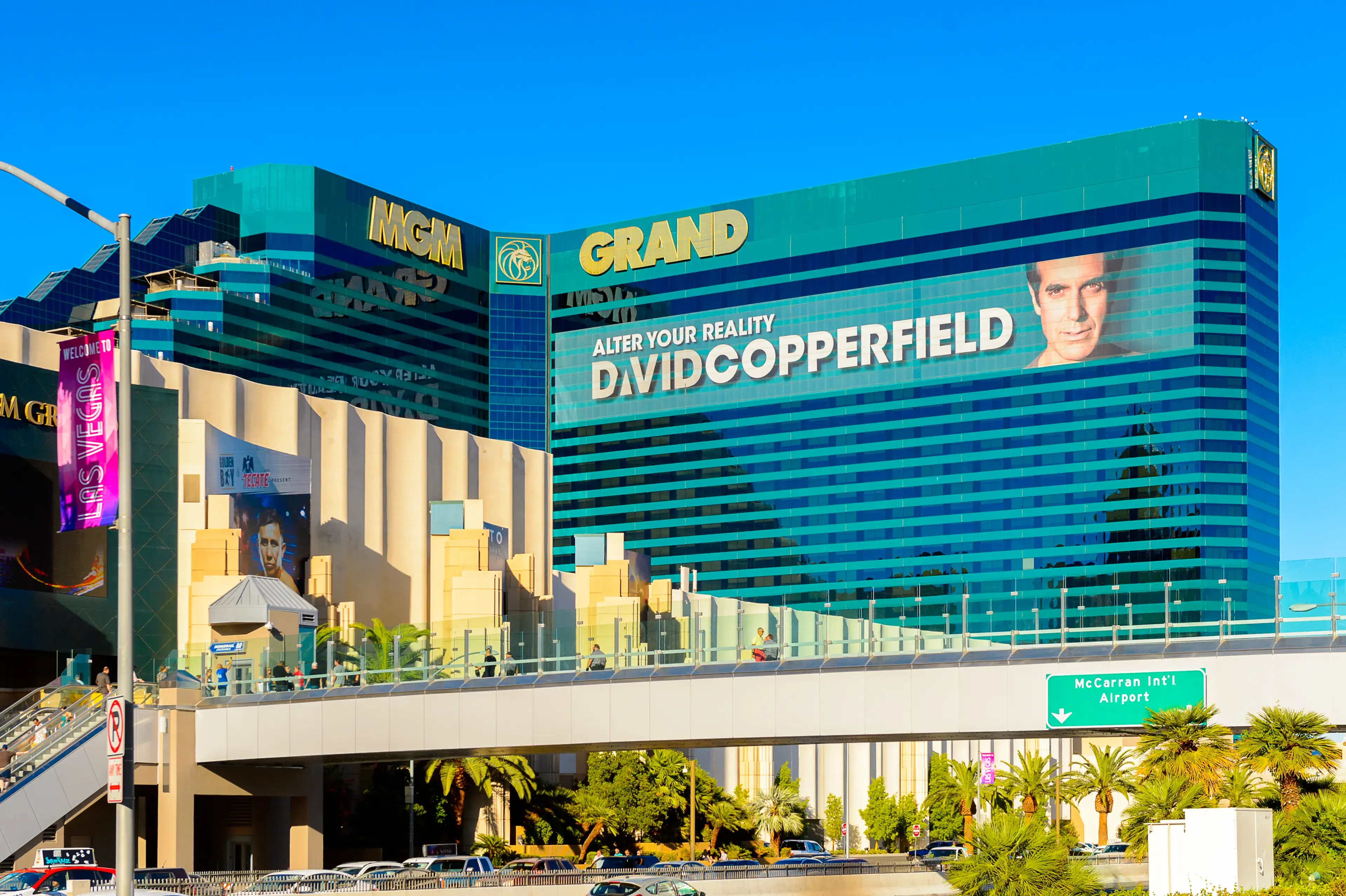 LAS VEGAS, USA - SEP 21, 2017: David Copperfield show poster, MGM hotel, Las Vegas Strip in Paradise, Nevada, United States LAS VEGAS, USA - SEP 21, 2017: David Copperfield show poster, MGM hotel, Las Vegas Strip in Paradise, Nevada, United States