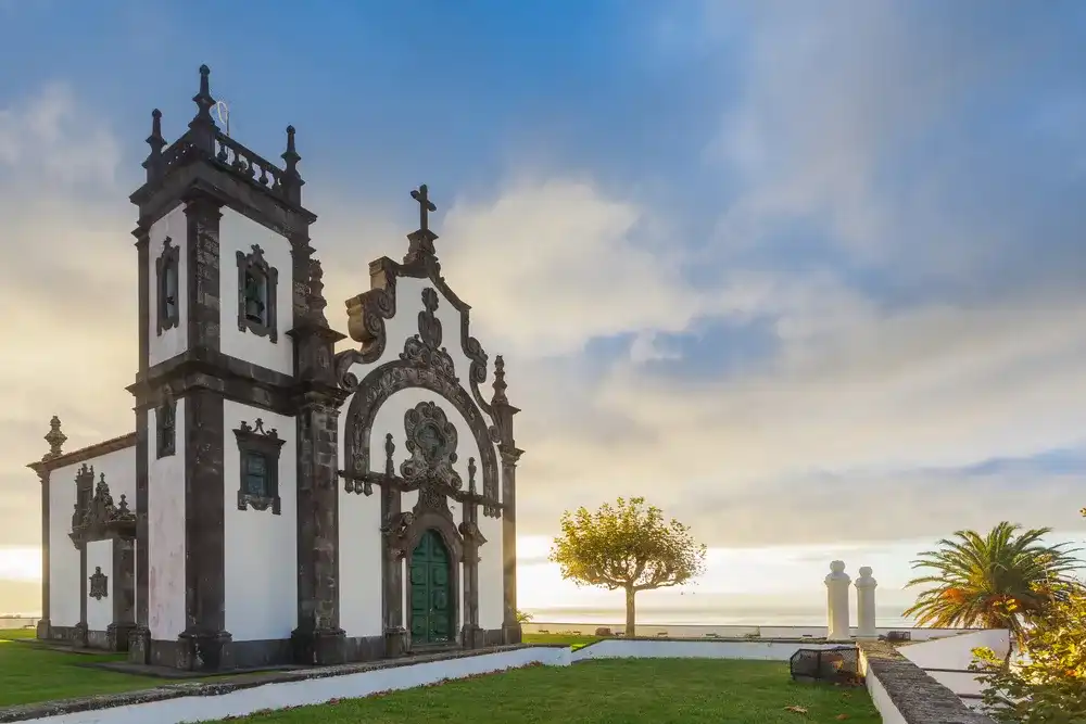 Chapel of Mae de Deus in Ponta Delgada, Sao Miguel, Azores, Early morning.