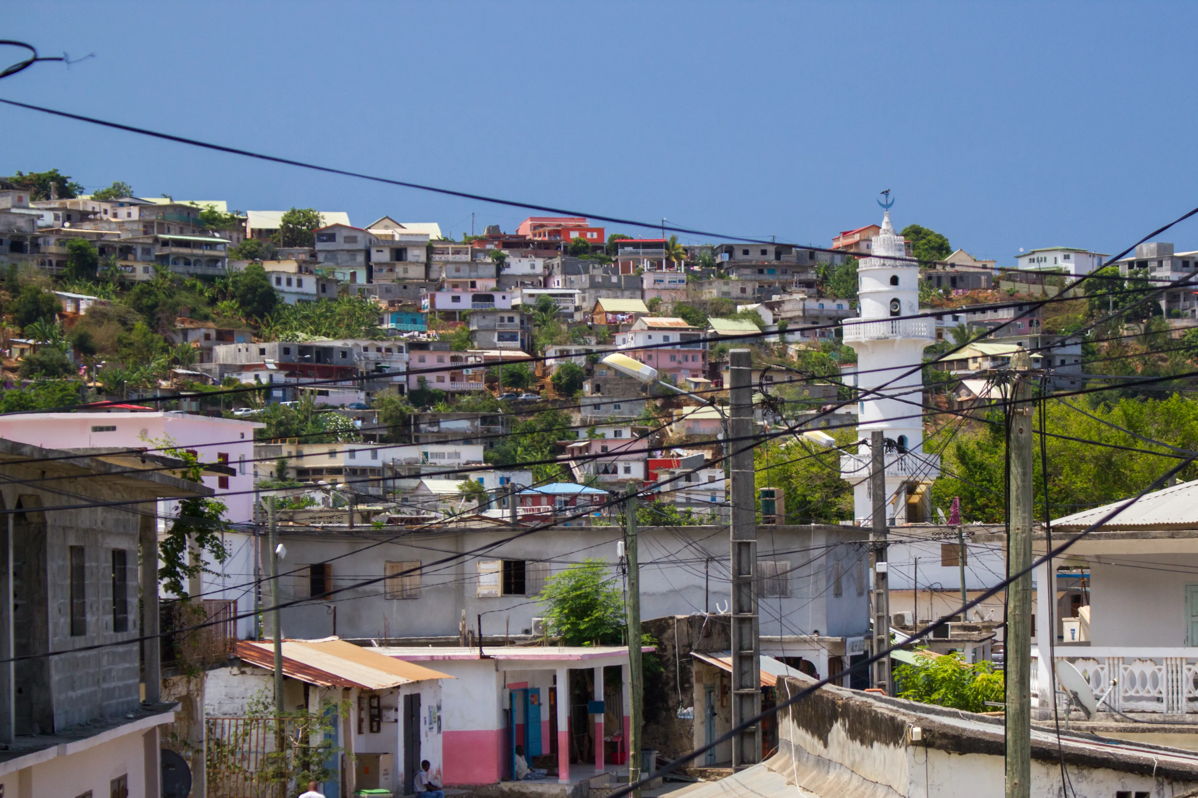 Village de Sada. Mayotte, France, océan Indien
