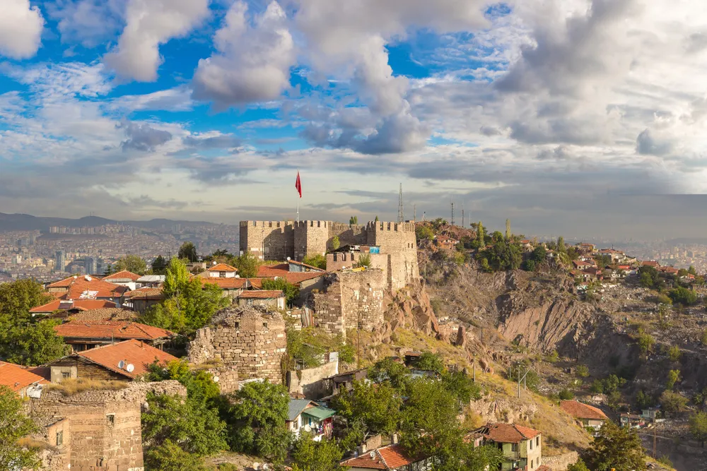 Ankara Castle, Ankara, Turkey in a beautiful summer day