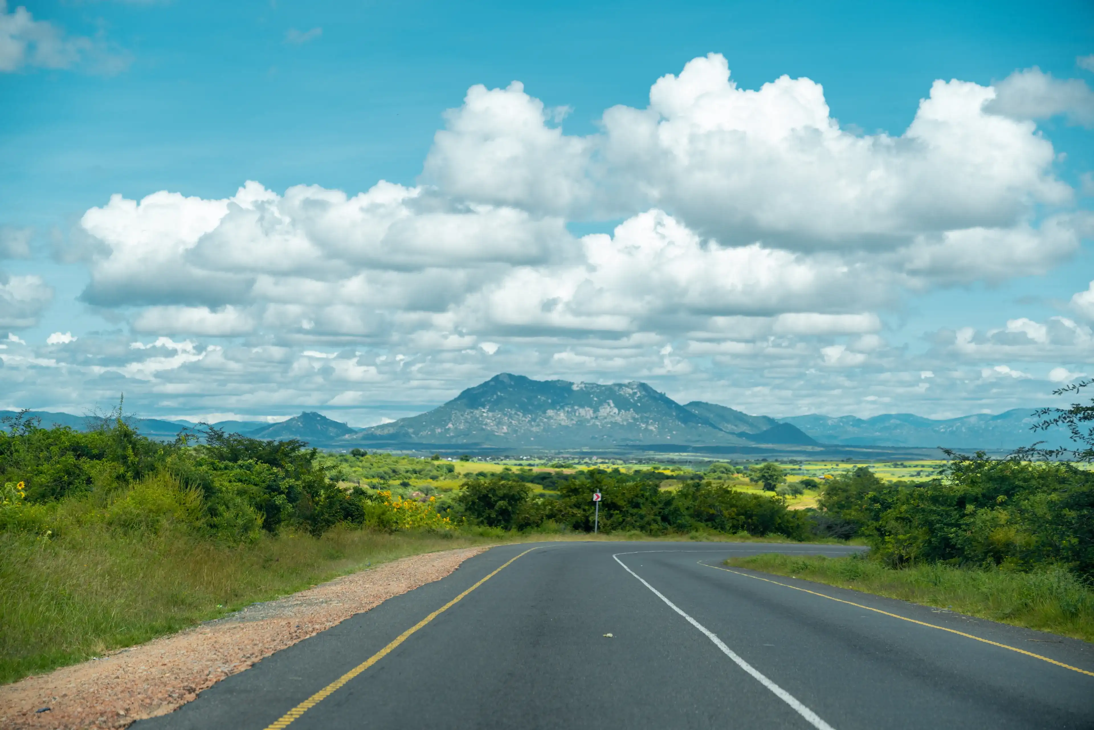 The road view landscape between Dodoma and Iringa town in Tanzania
