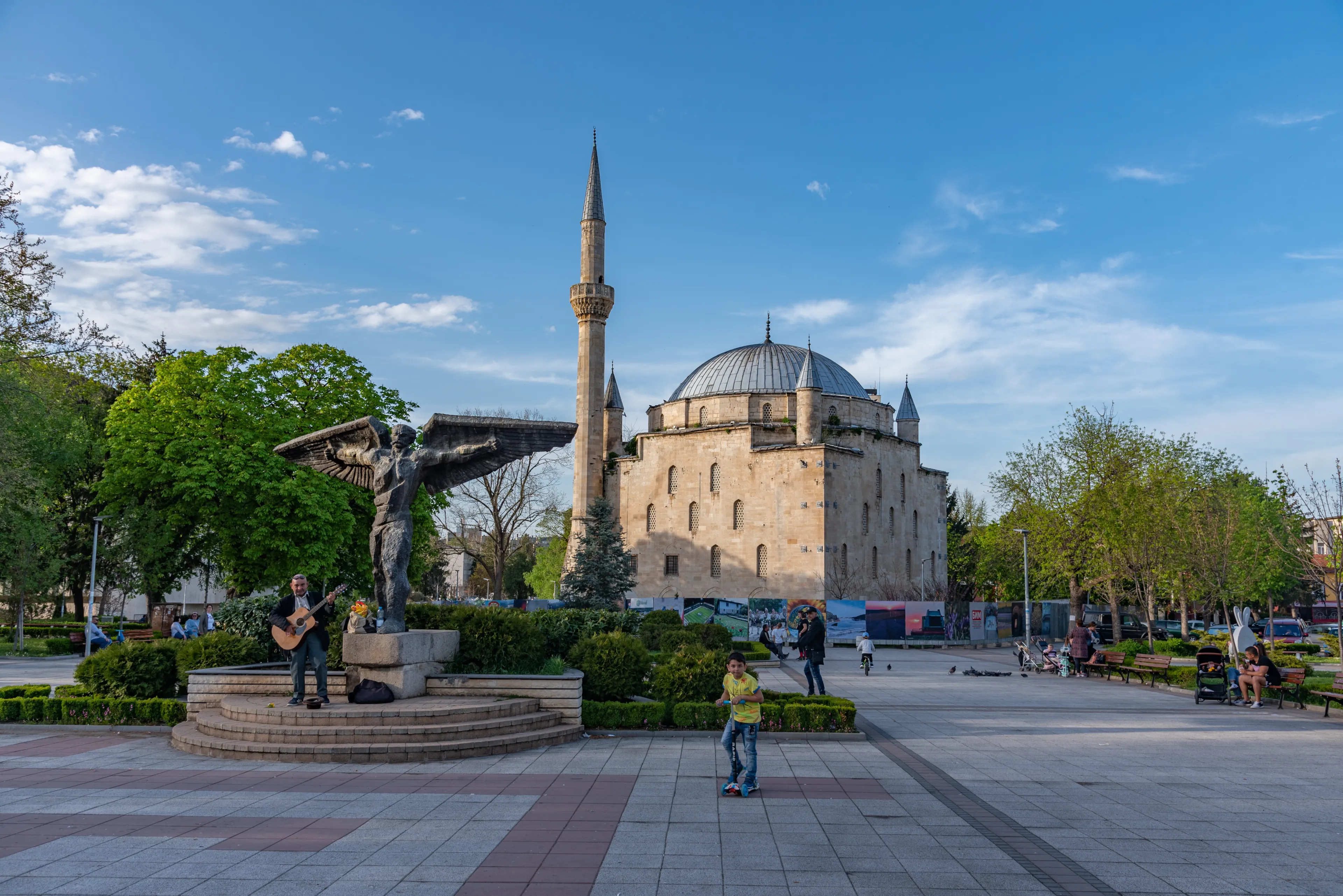 Razgrad, Bulgaria, April 30, 2021: Ibrahim Pasha mosque in a bulgarian city Razgrad