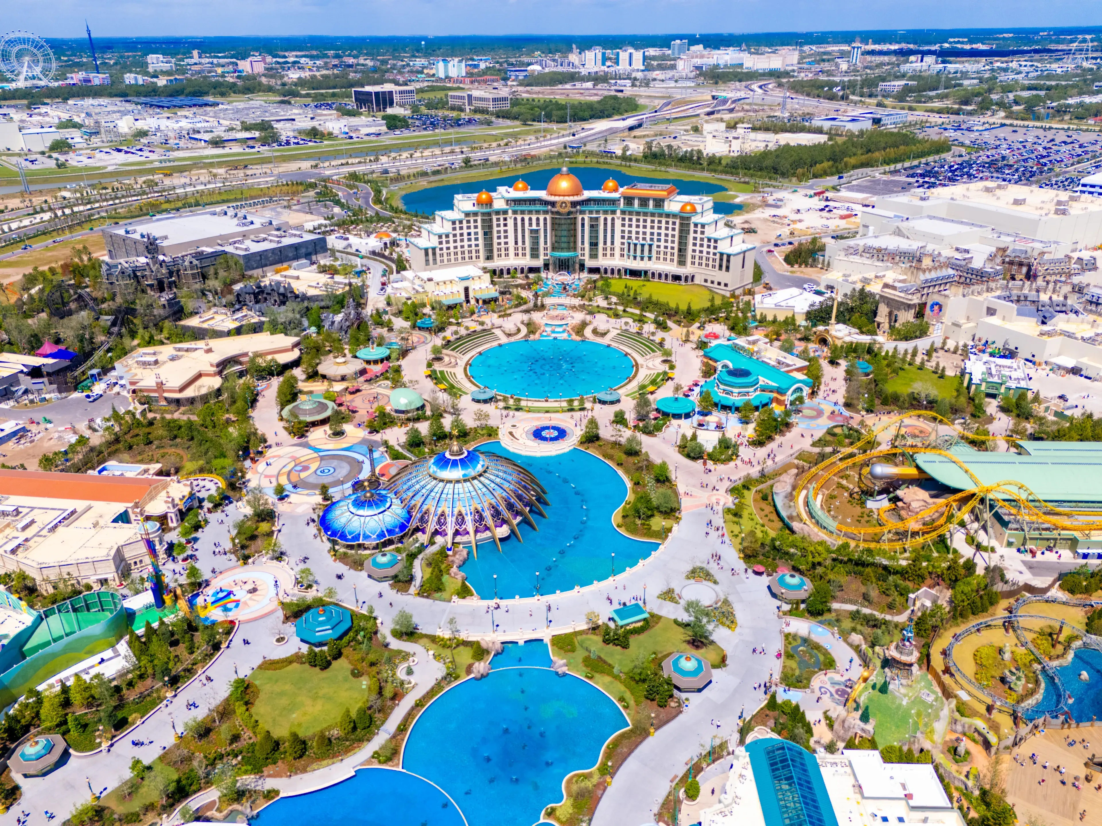 Orlando, FL, USA - April 7, 2025: Orlando Epic Universe Universal theme park under construction Orlando, FL, USA - April 7, 2025: Orlando Epic Universe Universal theme park under construction