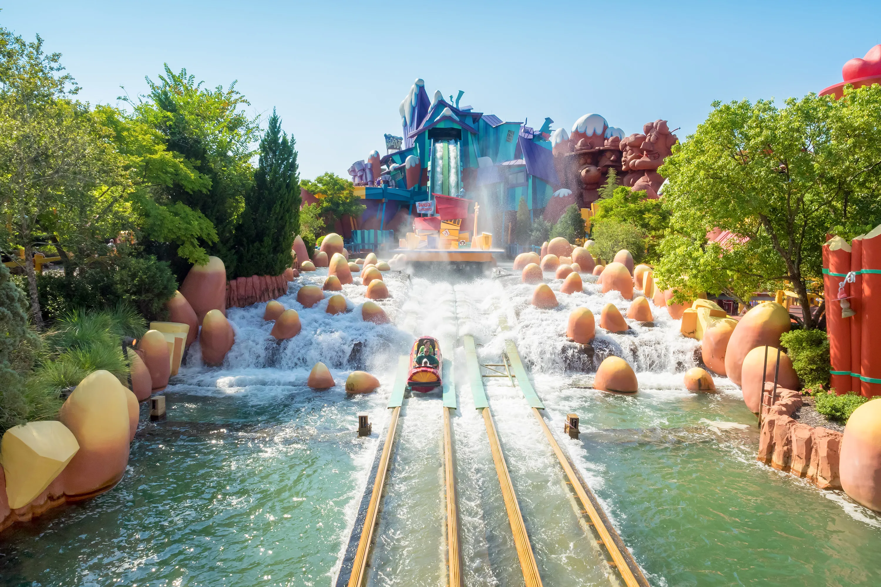 ORLANDO,USA - AUGUST 24, 2014 : The Dudley Do-Right Ripsaw Falls ride at Universal Studios Islands of Adventure theme park