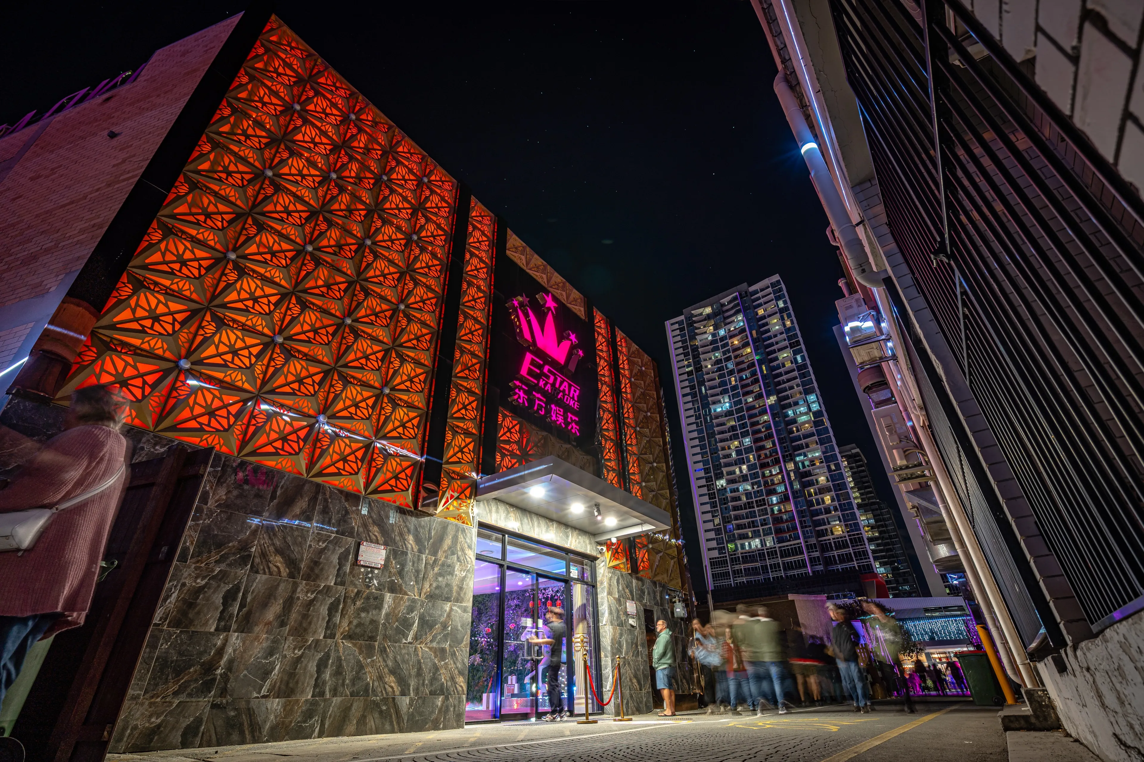 Gold Coast, Queensland, Australia - Jun 22, 2024: E-Star karaoke bar in Southport