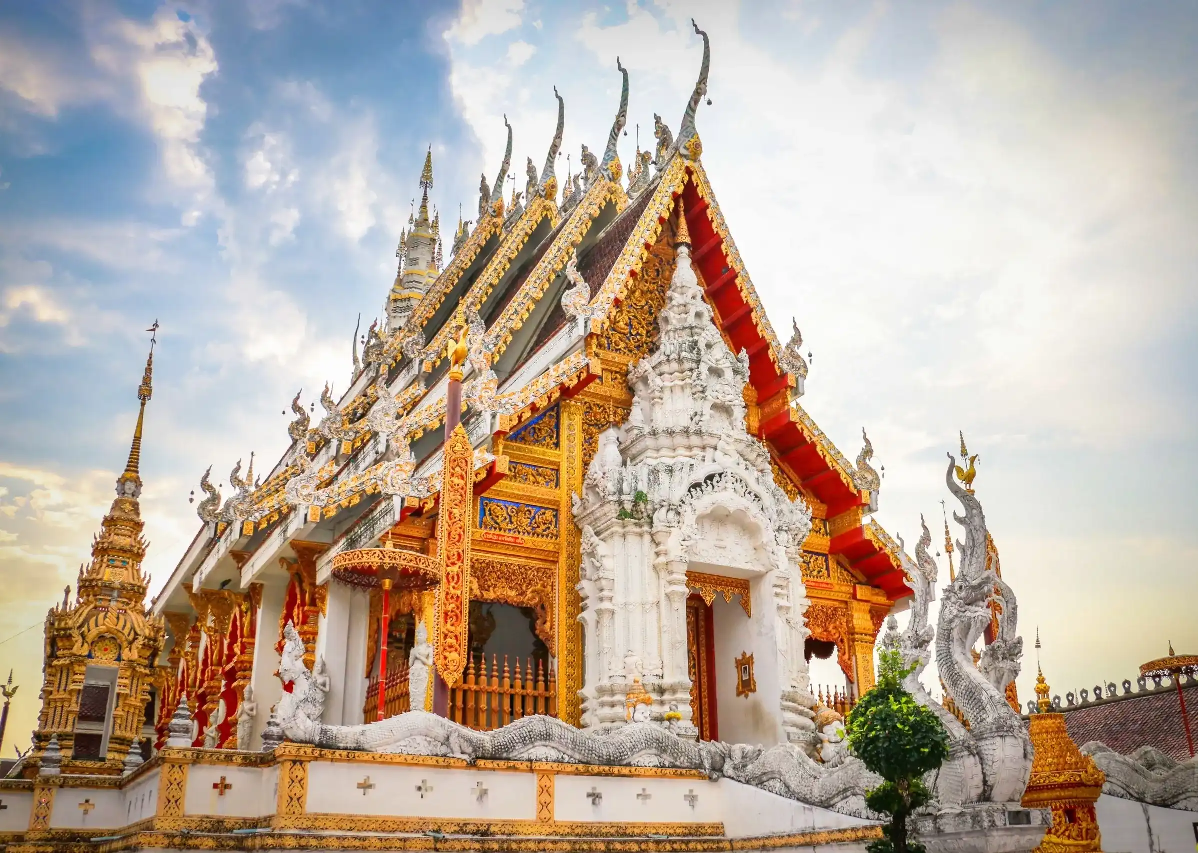 Wat Phra That Cho Hae ,tradition Thai style temple arts from Thailand