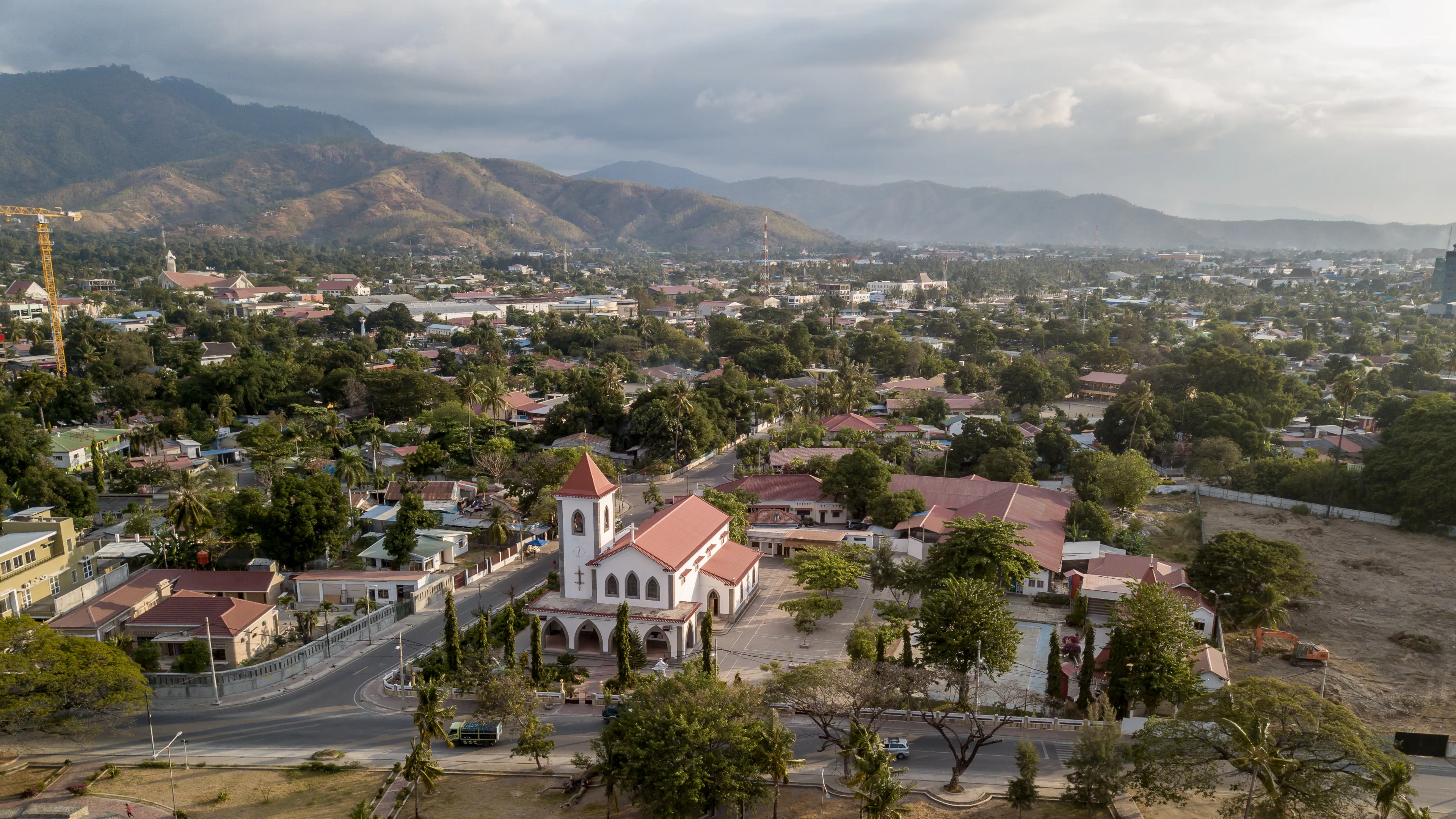 Aerial photo of Dili, Timor-Leste