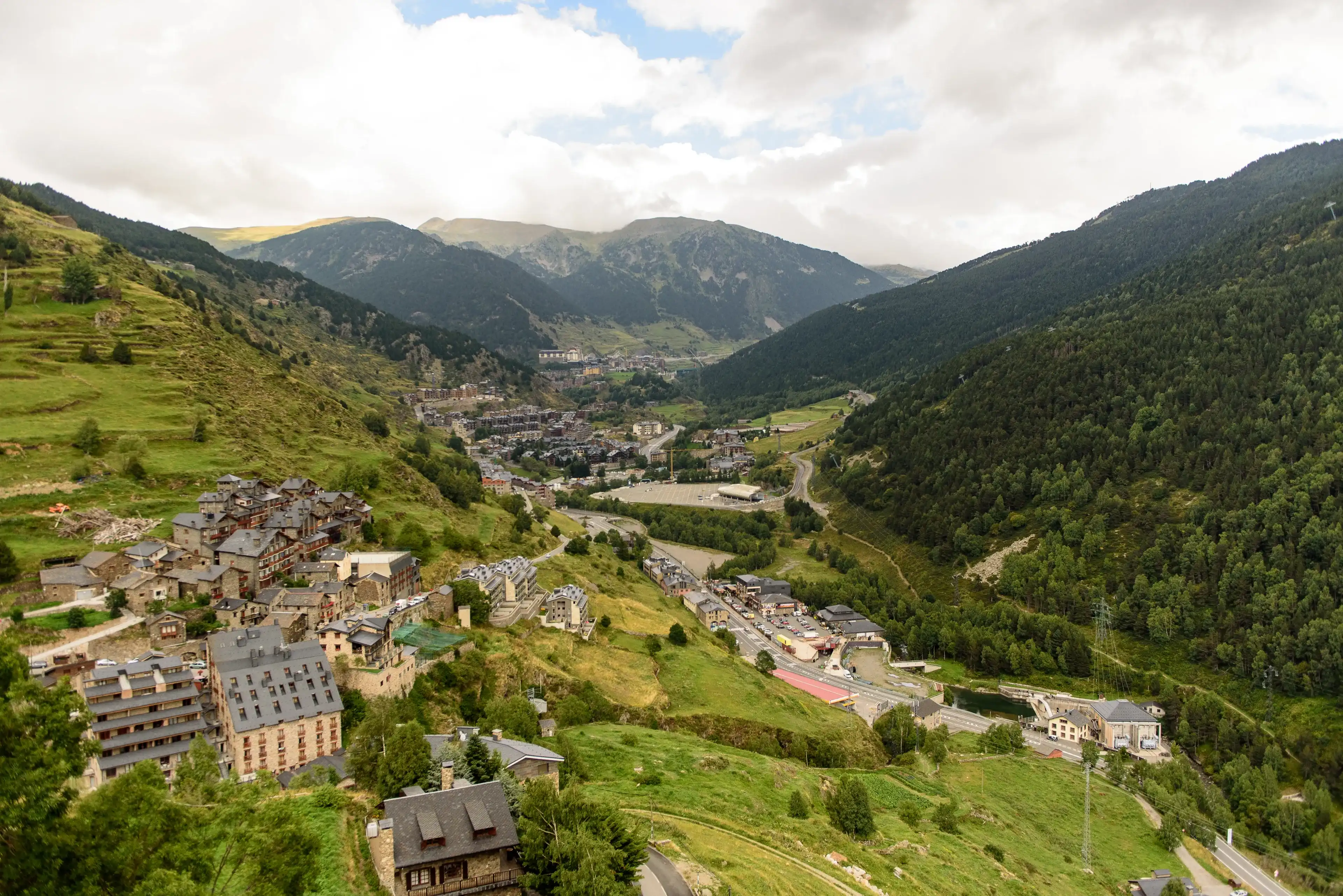 Cityscape of Ransol and El Tarter in Canillo, Andora.