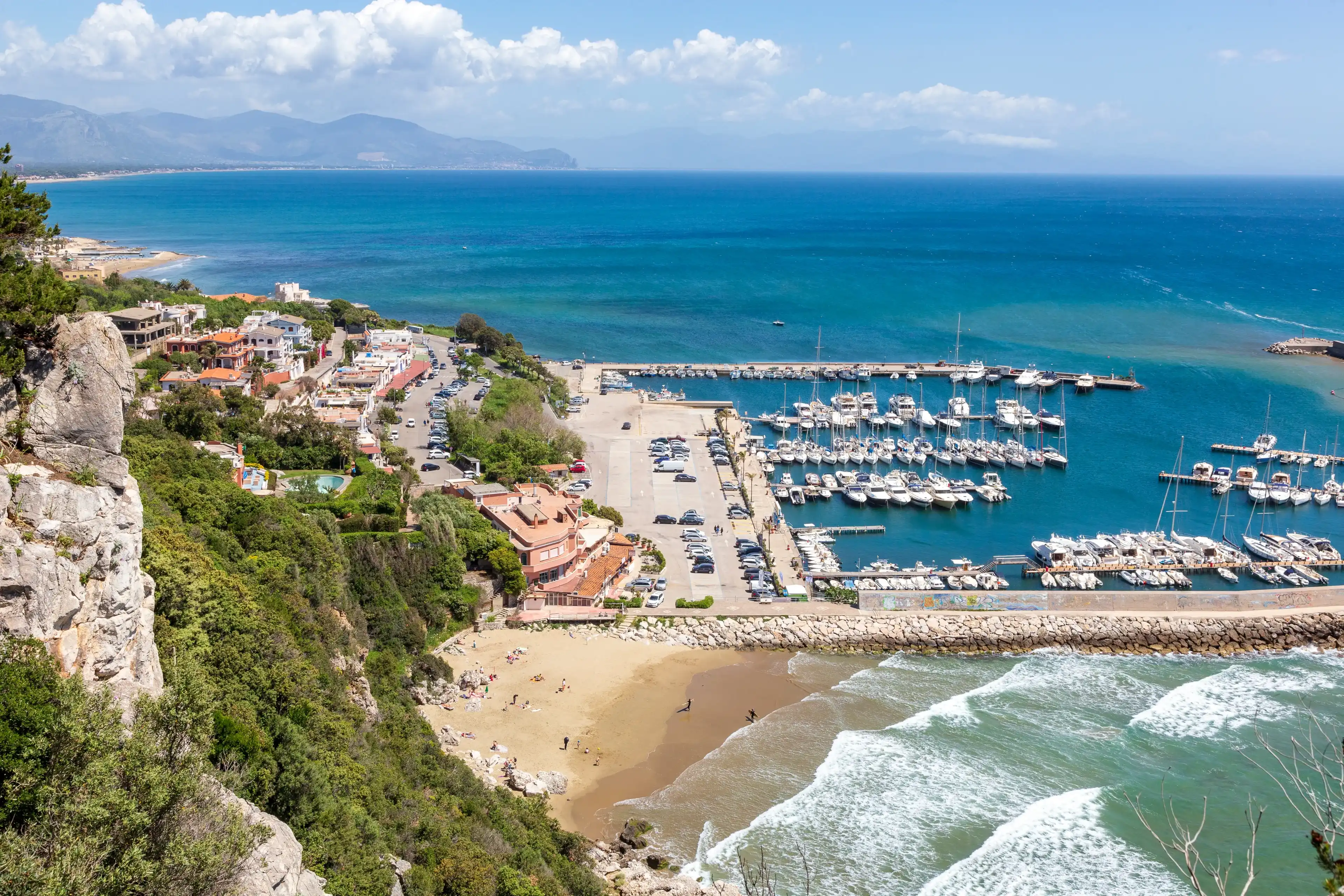 View of San Felice Circeo harbor in Italy. View of San Felice Circeo harbor in Italy.