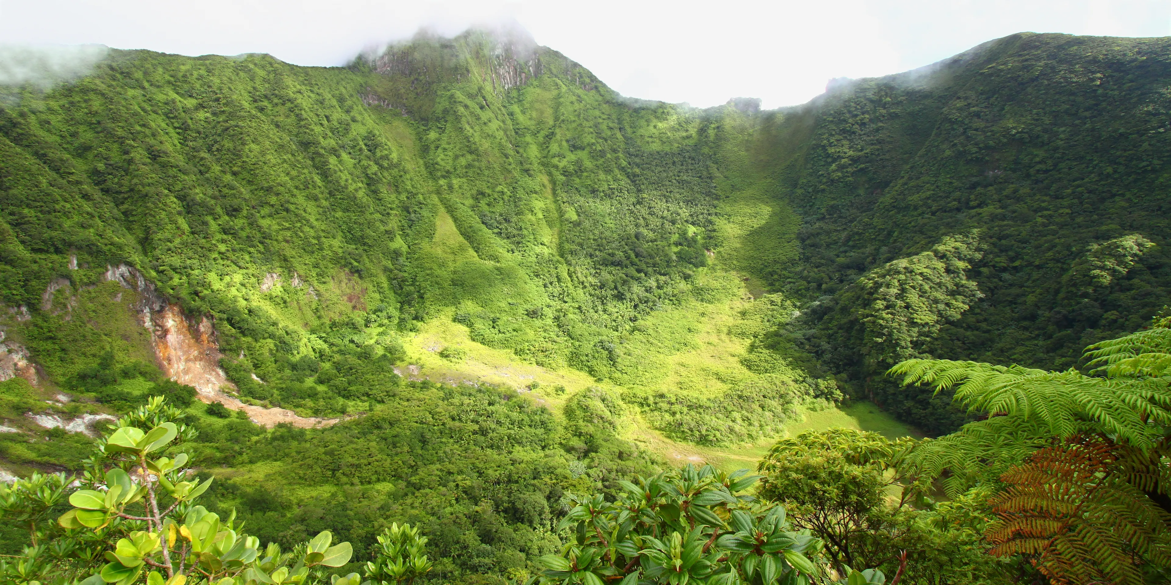 Crater of Mount Liamuiga on Saint Kitts