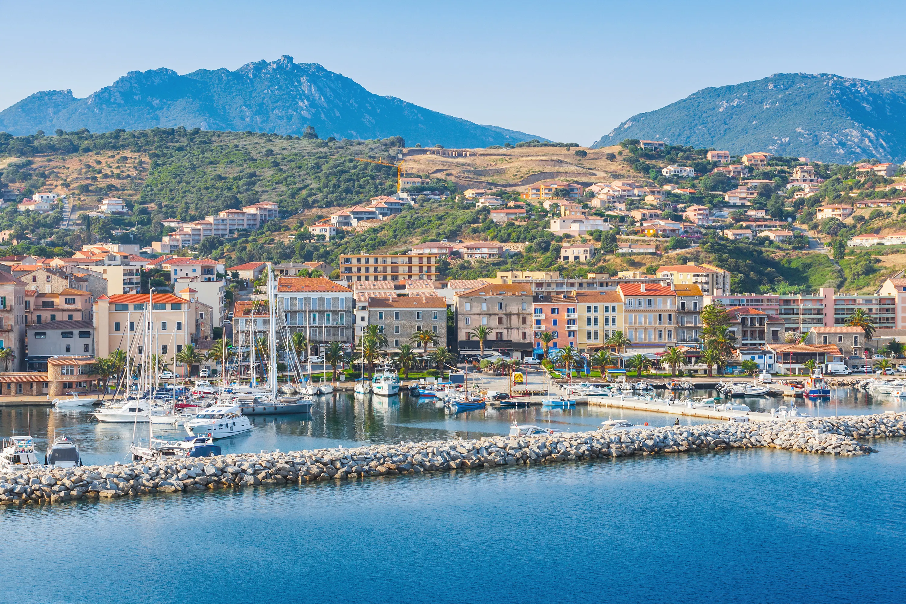 Propriano port, Seaside view, South Corsica, France
