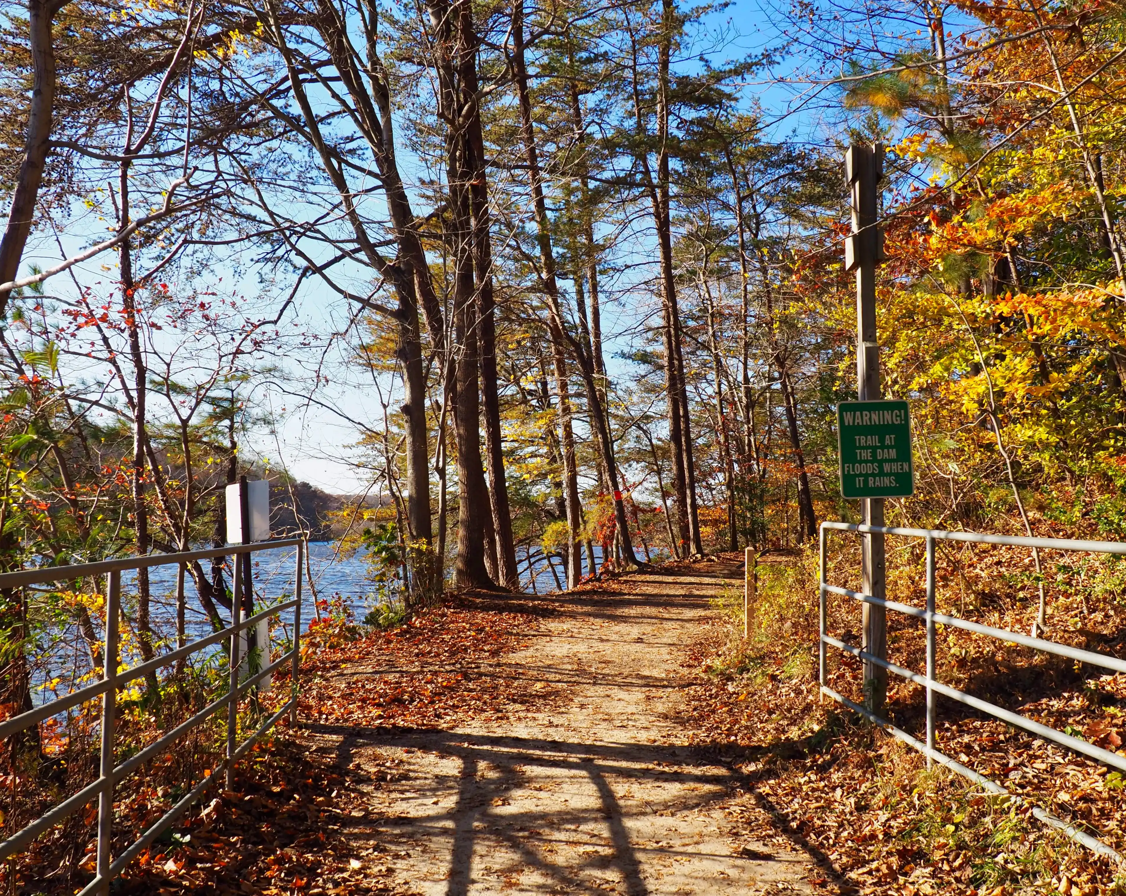 A trail at Lake Accotink, Springfield, northern Virginia in autumn/ fall