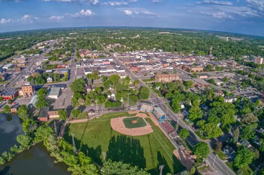 Aerial view of downtown Alexandria, Minnesota Aerial view of downtown Alexandria, Minnesota