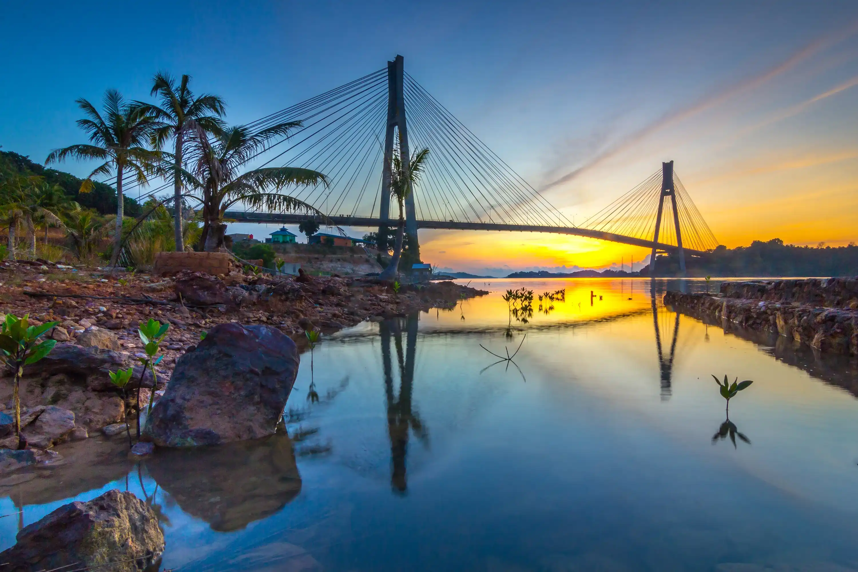 Reflection of Bridge , Batam Island , Indonesia