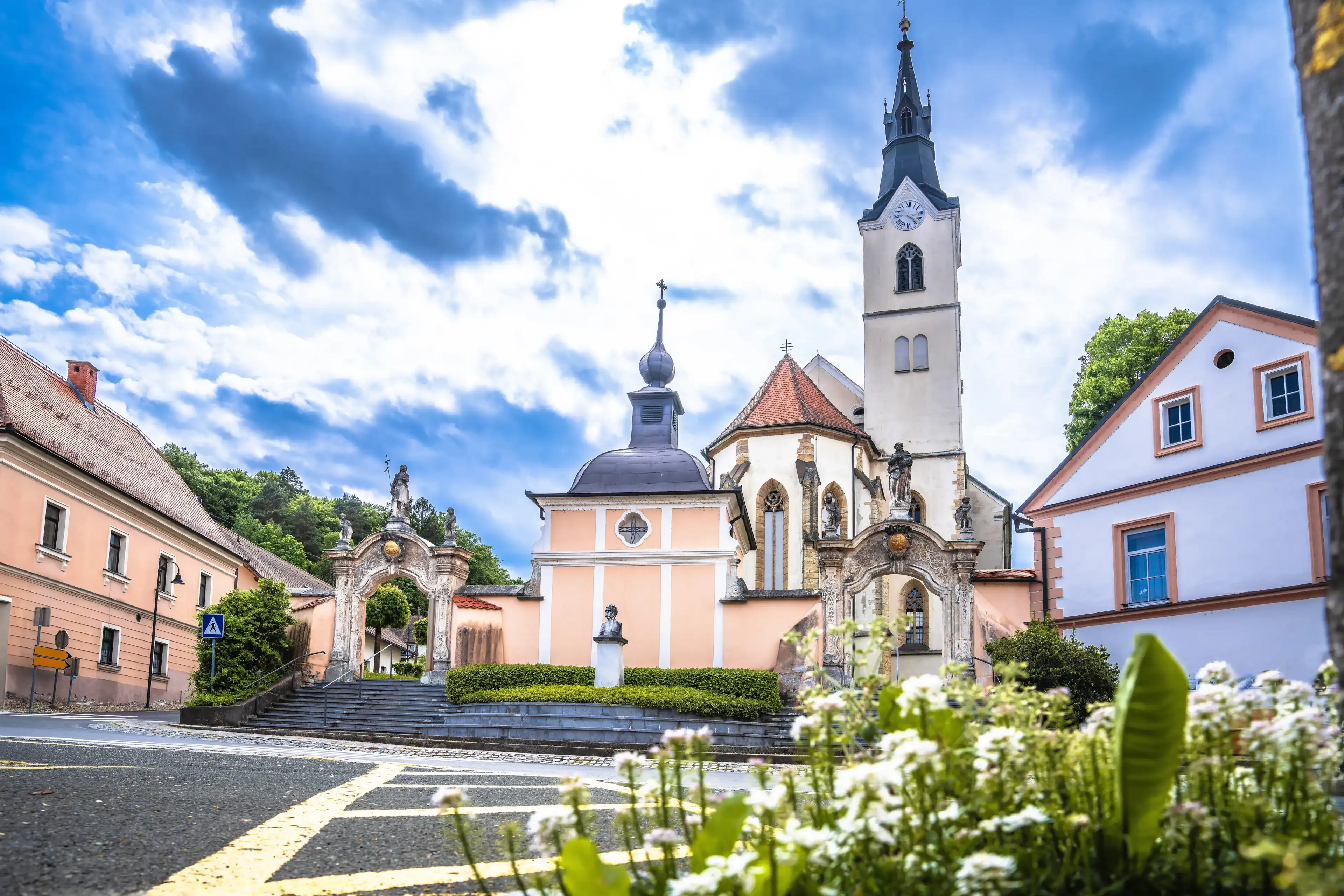 Town of Ljutomer church view, northeastern Slovenia Town of Ljutomer church view, northeastern Slovenia
