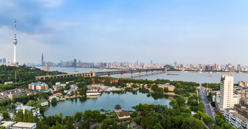 Bird view at Wuhan city,China