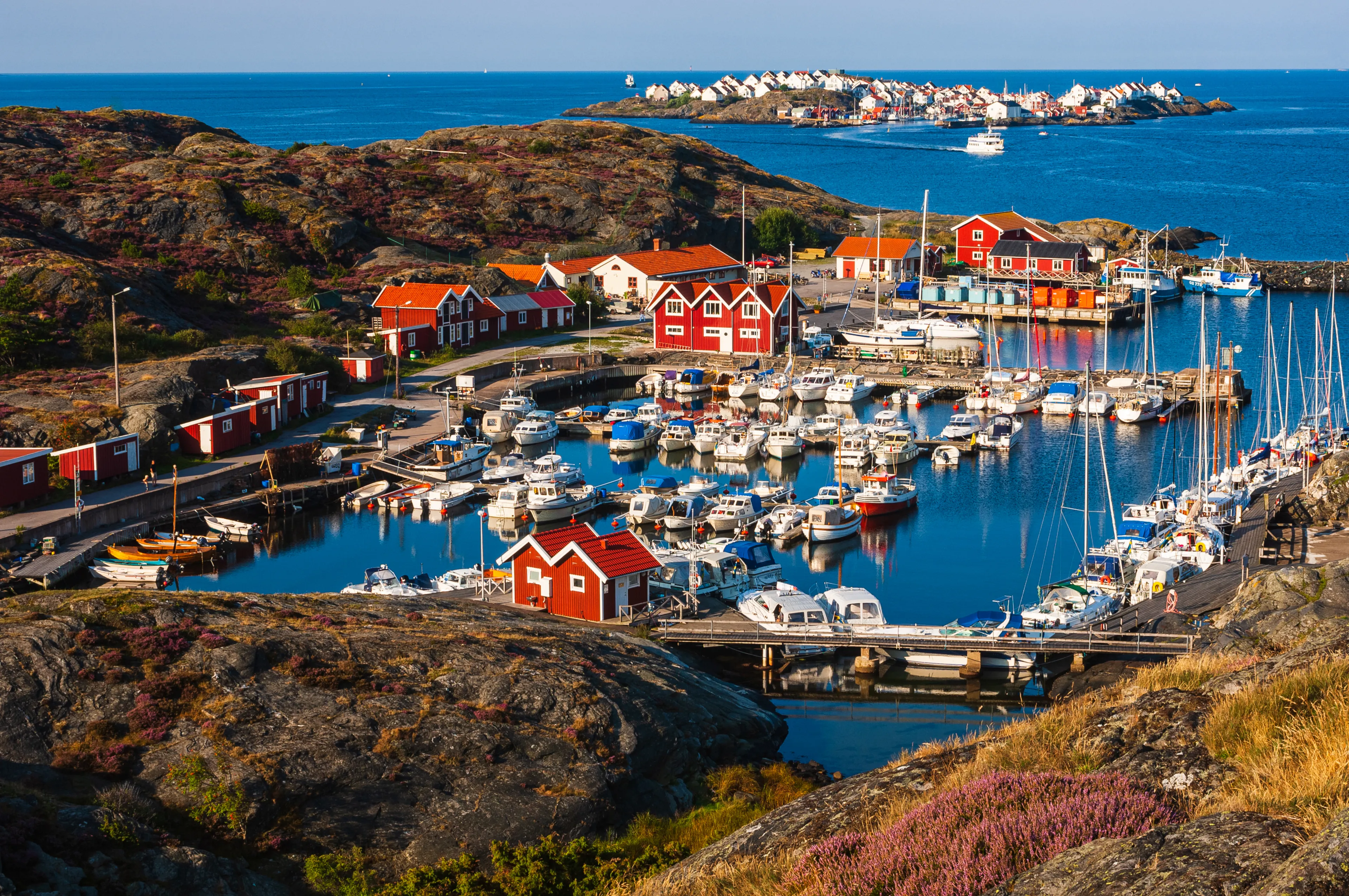 Marina at the Island of Dyrön, Bohuslän, Sweden