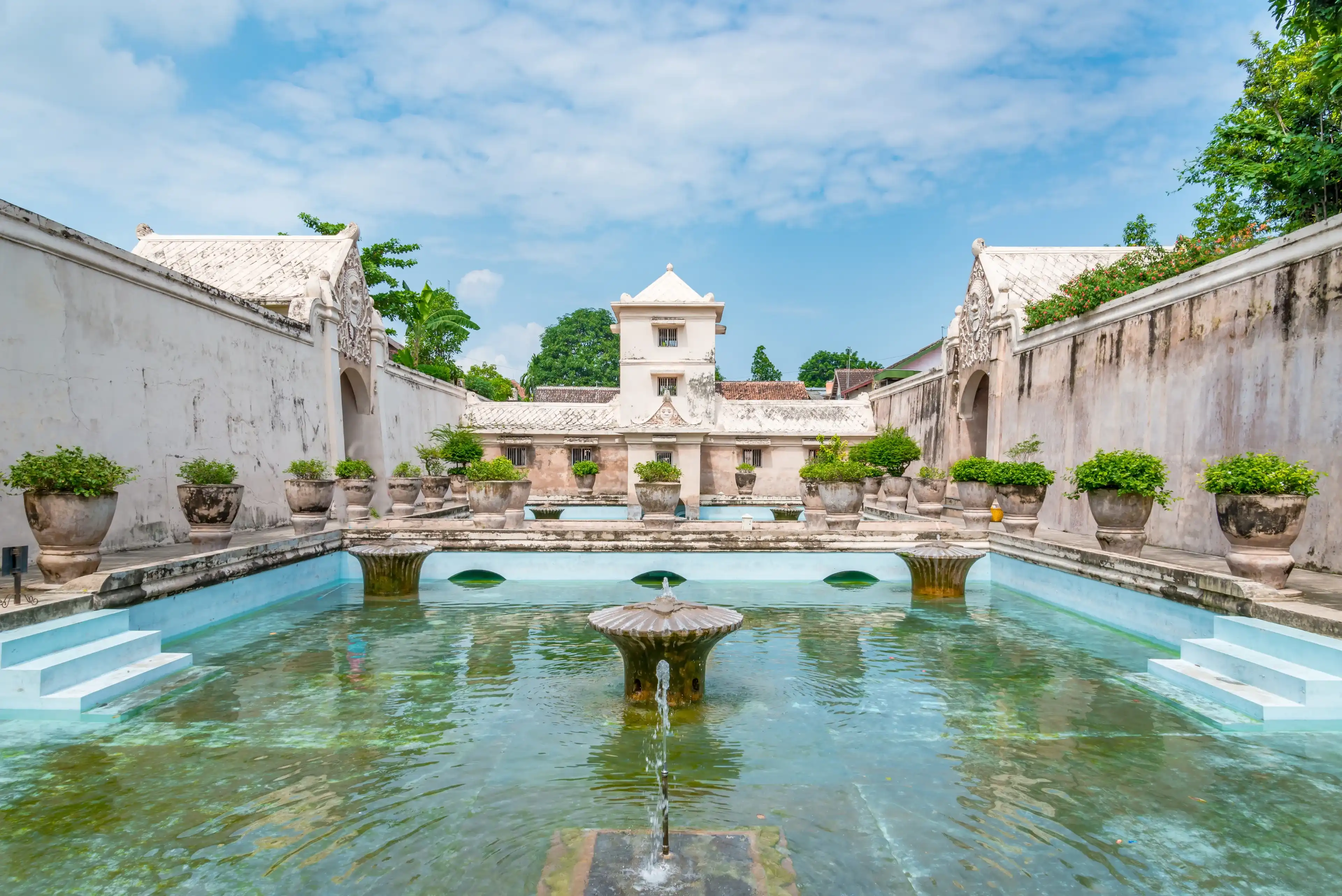 Ancient pool at taman sari water castle Yogyakarta, Java, Indonesia. Ancient pool at taman sari water castle Yogyakarta, Java, Indonesia.