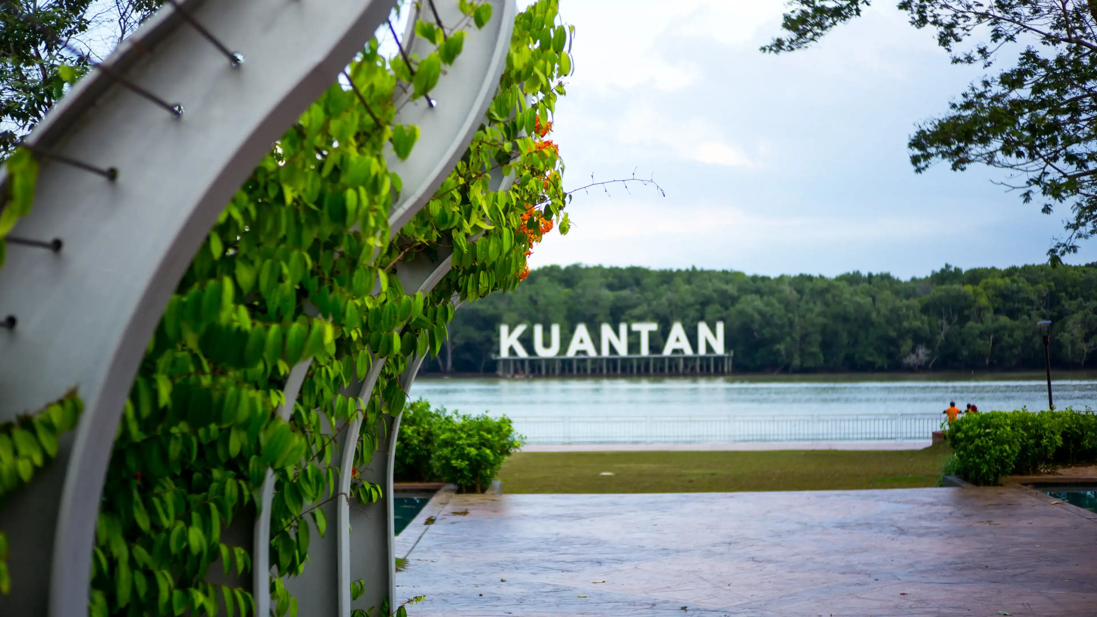 KUANTAN, MALAYSIA - May 13, 2017 : The river side view city of Kuantan, Pahang, Malaysia.