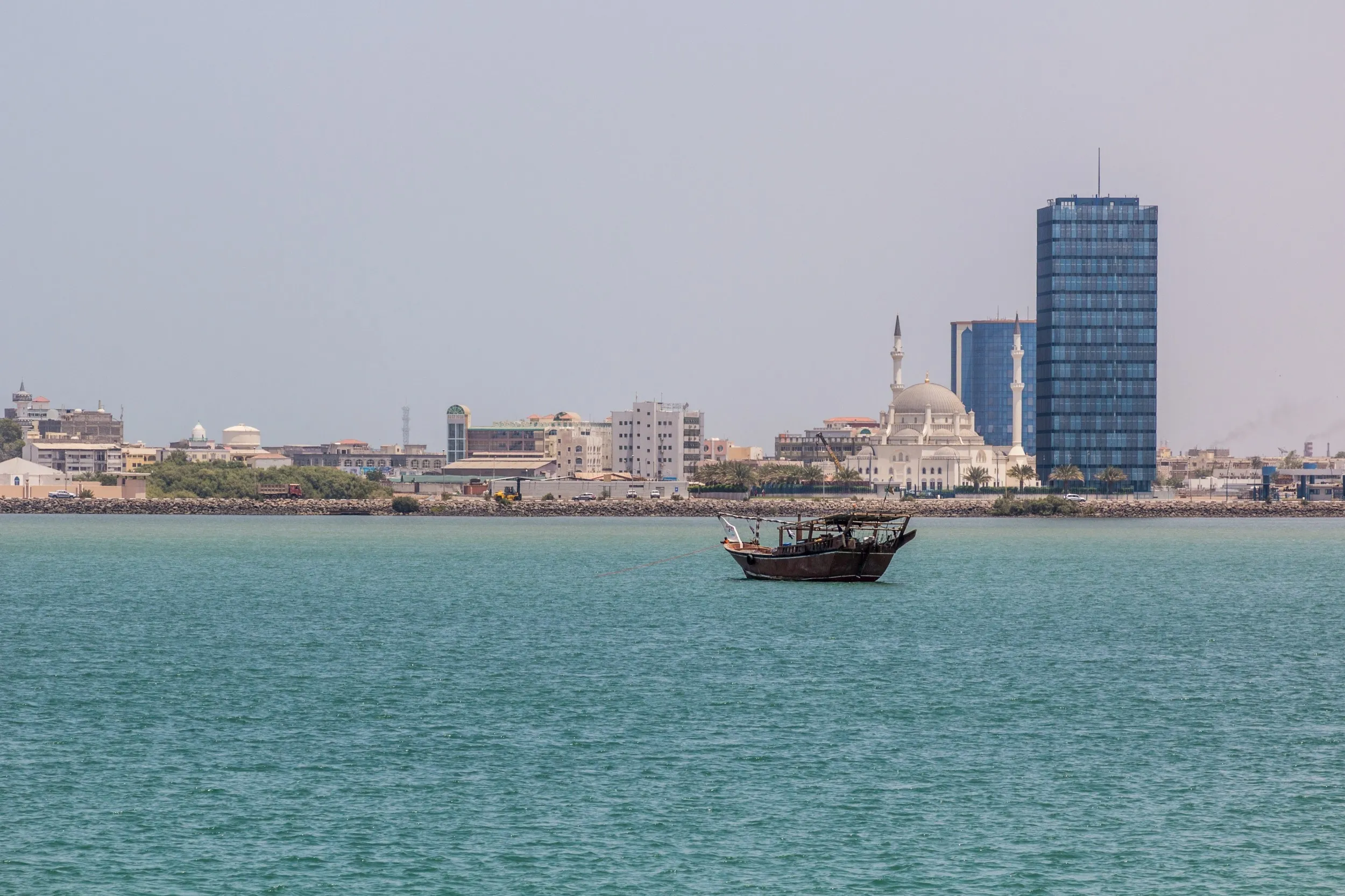 Skyline of Djibouti, capital of Djibouti.
