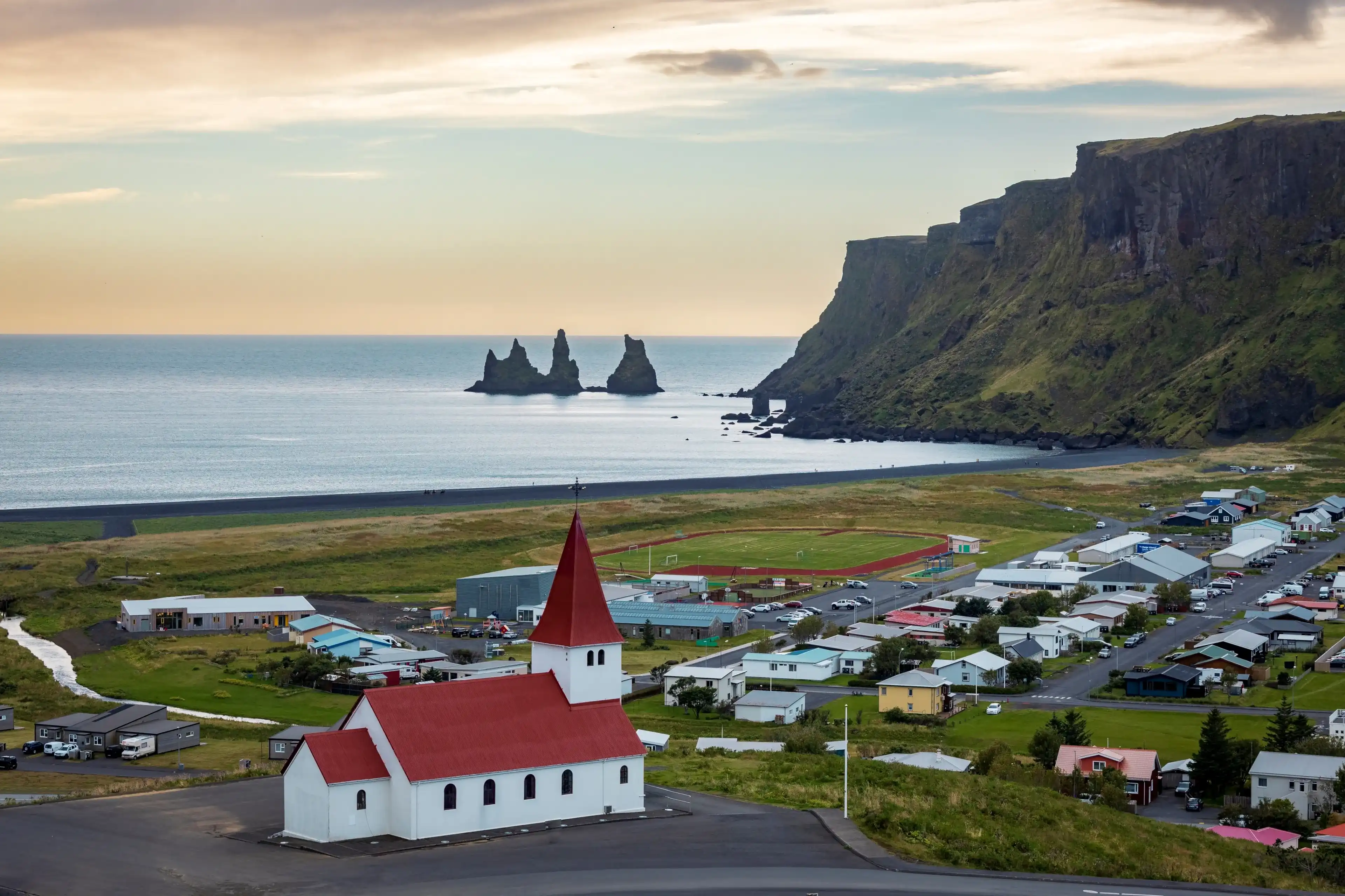 ICELAND Ísland Vík í Mýrdal Vikurkirkja, ICELAND Ísland Vík í Mýrdal Vikurkirkja,
